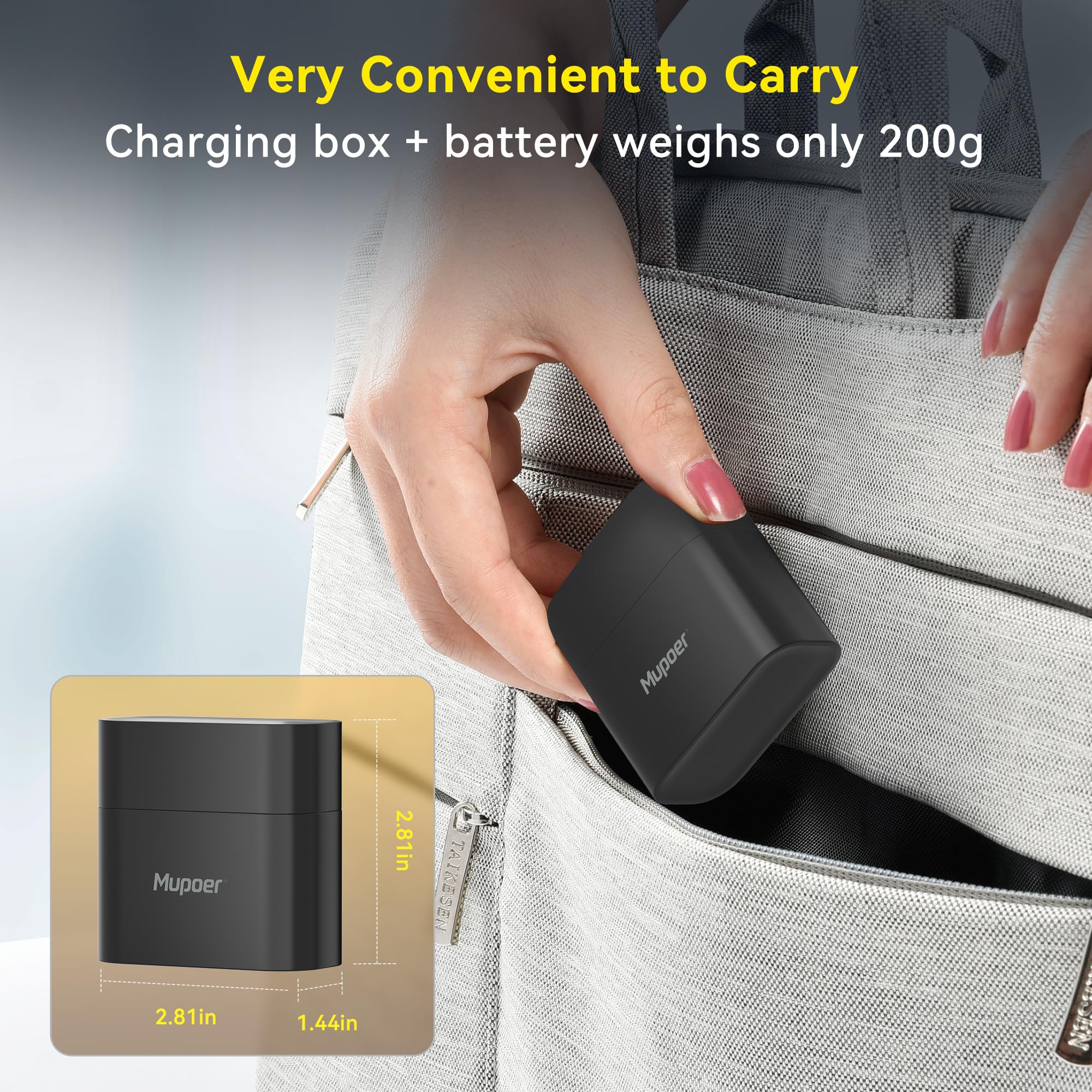 Mupoer Rechargeable Aa Batteries With Box,3600Mwh Aa Lithium Batteries 4 Count 1.5V,Double A Batteries Rechargeable High Capacit