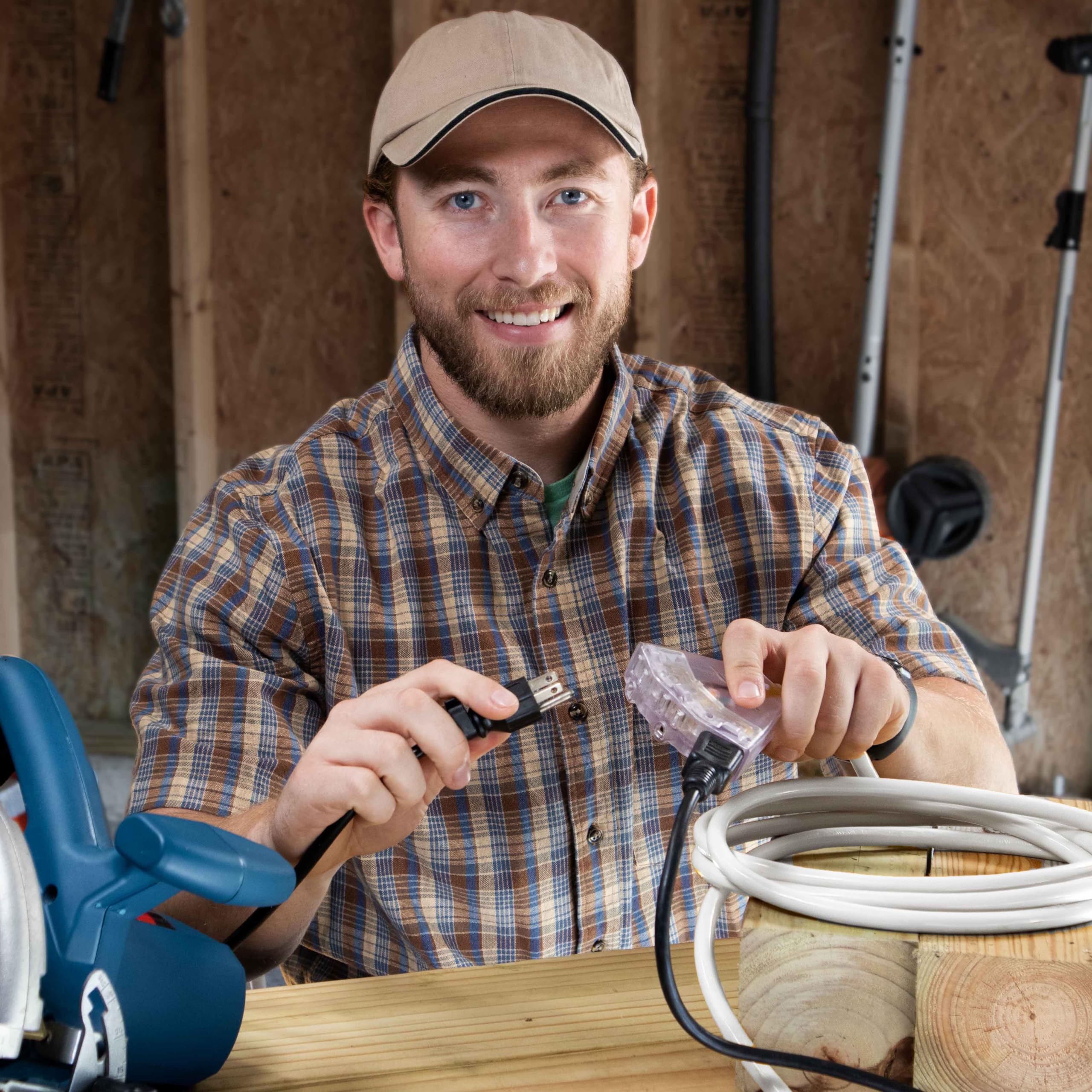 6 Ft   12 Gauge Heavy Duty Extension Cord   3 Outlet Lighted Sjtw   Indoor/Outdoor Extension Cord By Watt'S Wire   6' 12 Gauge G