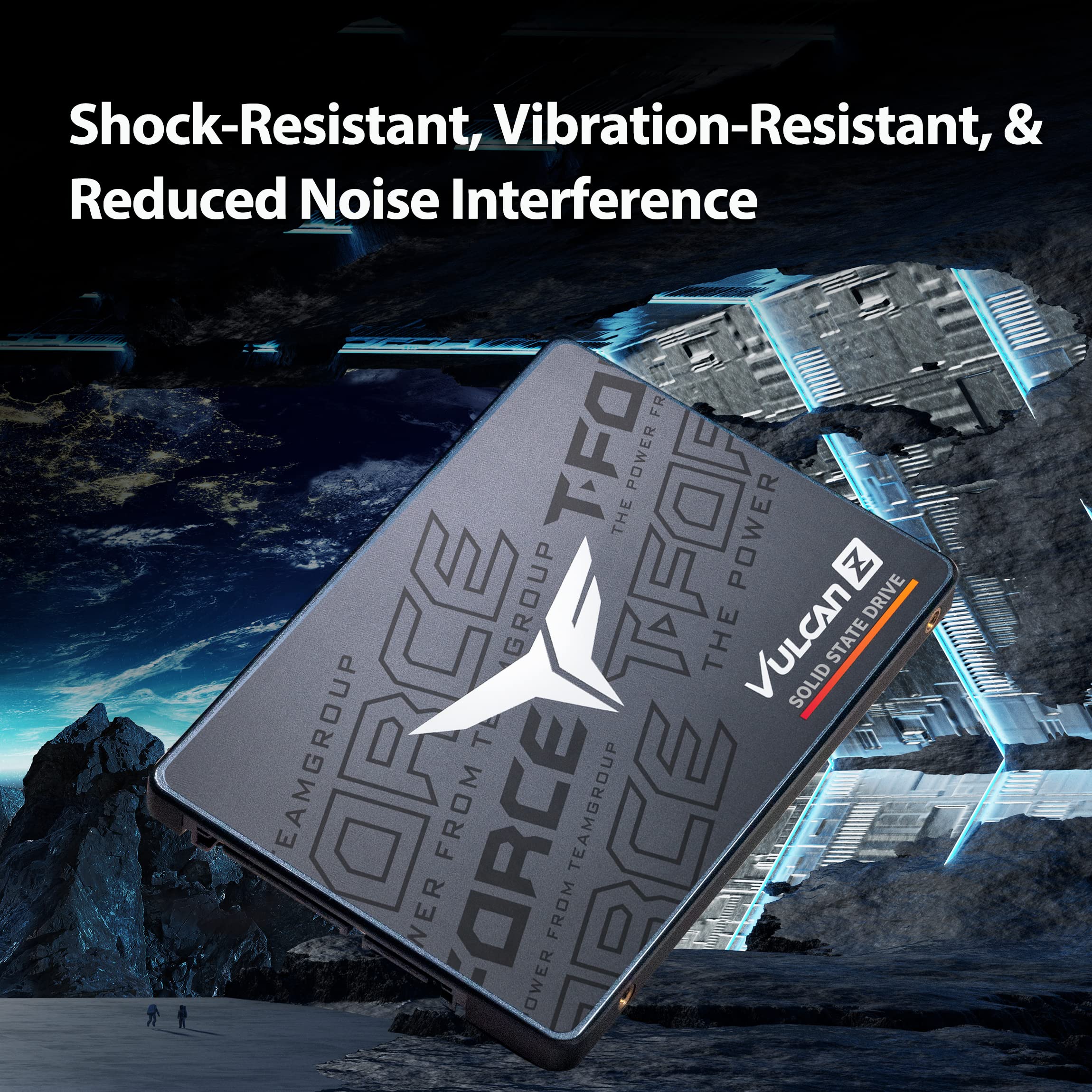 Teamgroup T Force Vulcan Z 2Tb Slc Cache 3D Nand Tlc 2.5 Inch Sata Iii Internal Solid State Drive Ssd (R/W Speed Up To 550/500 Mb/S) T253Tz002T0C101