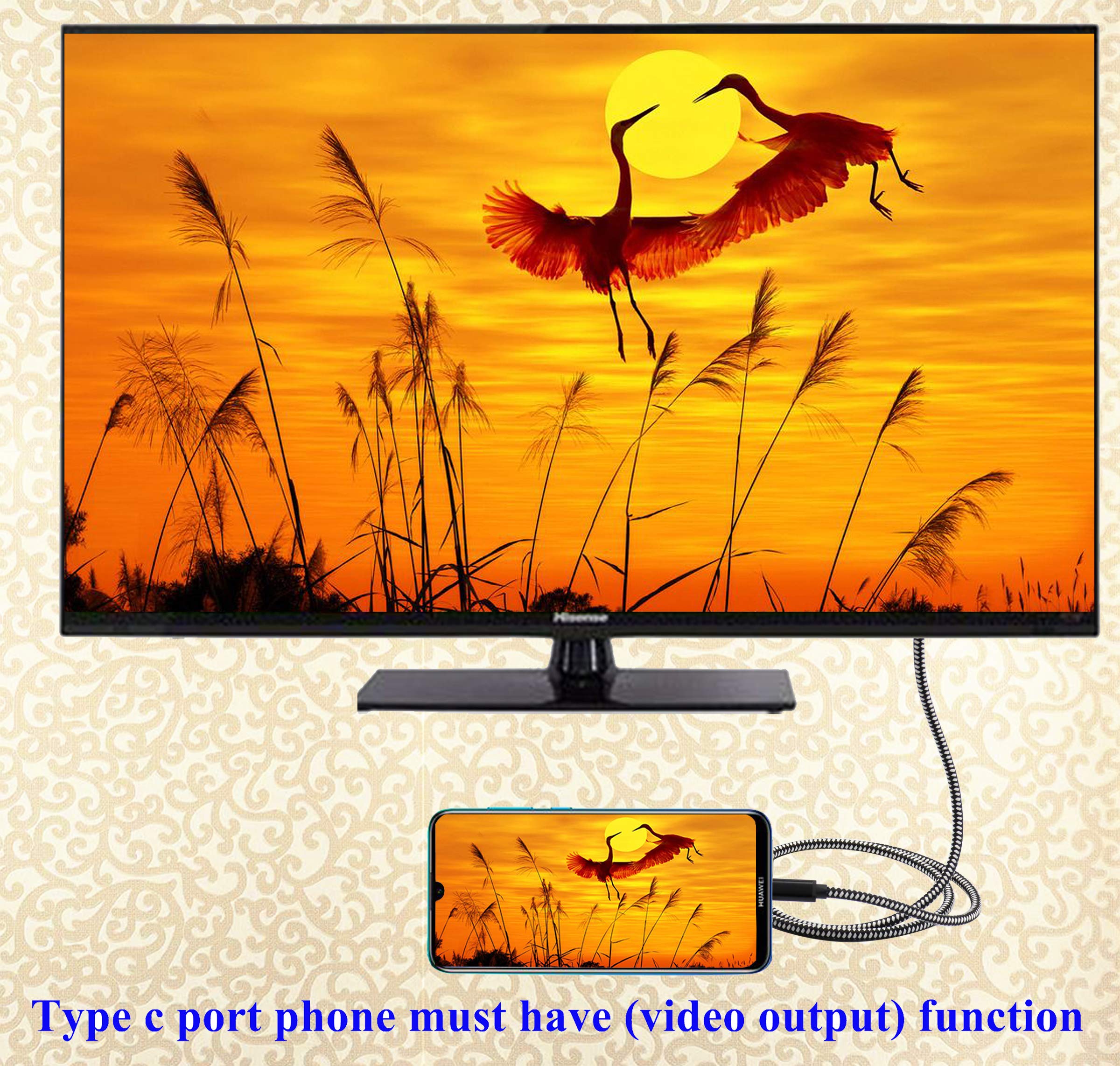 Aaotokk 100W/5A Usb-C To Usb-C 3.1 Male Gen 2 (10Gbps) Connector Extension Cable, Supports Charging, Data, Audio, Video Cable Fo