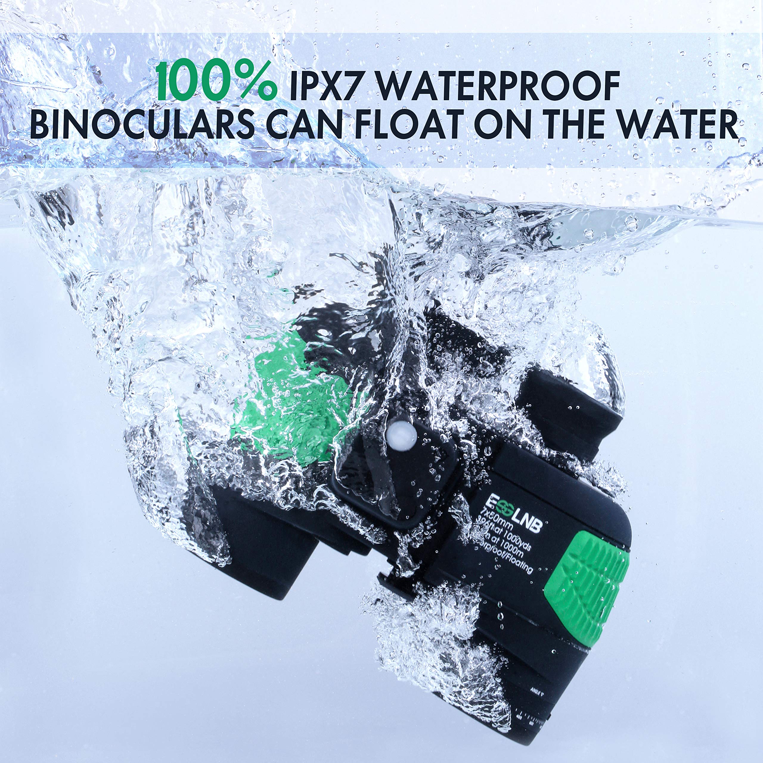 Esslnb 7X50 Marine Binoculars Ipx7 Waterproof Binoculars For Boating With Illuminated Rangefinder And Compass Bak4 Prism Fmc Mil