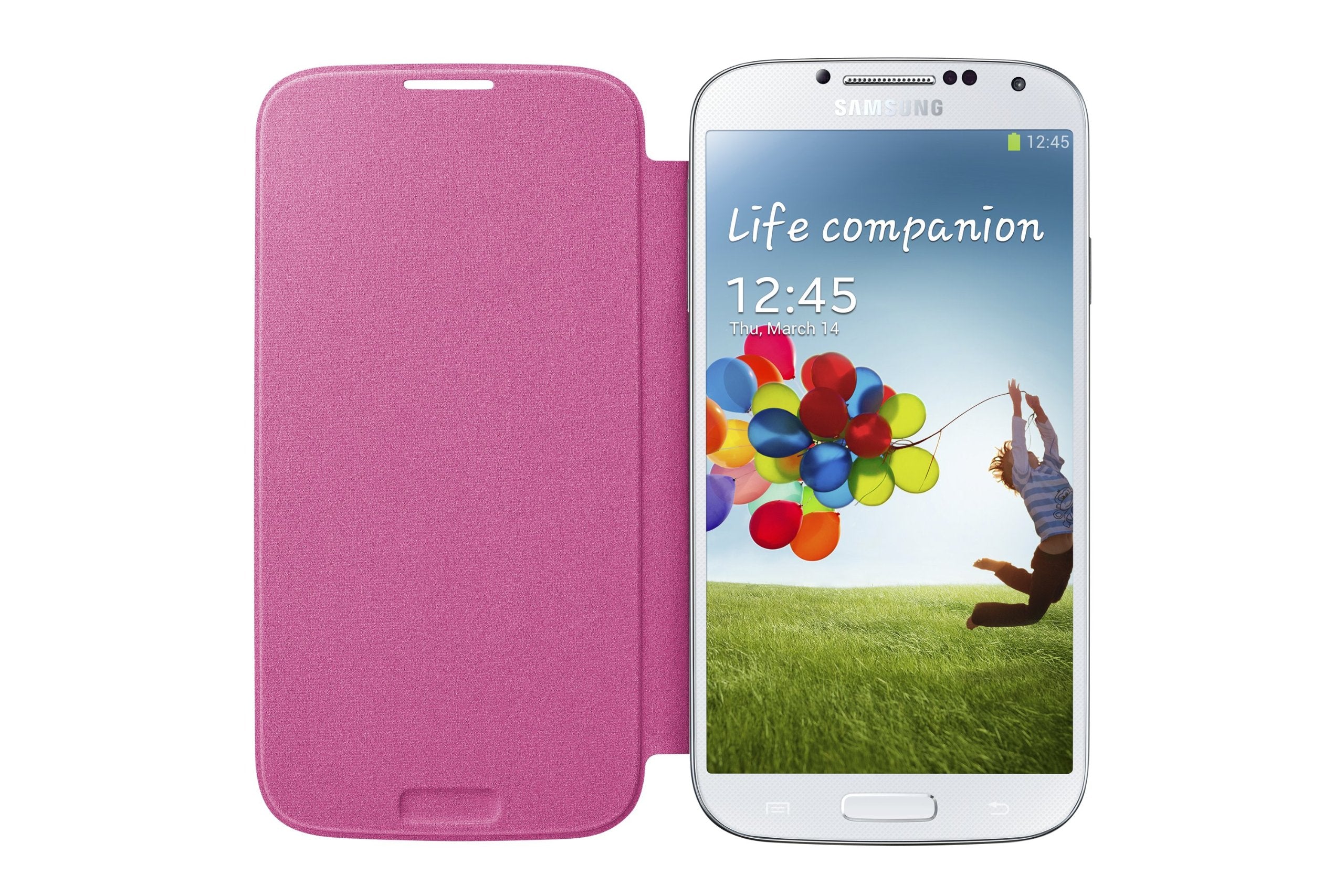 Samsung Galaxy S4 Flip Cover Folio Case (Pink)