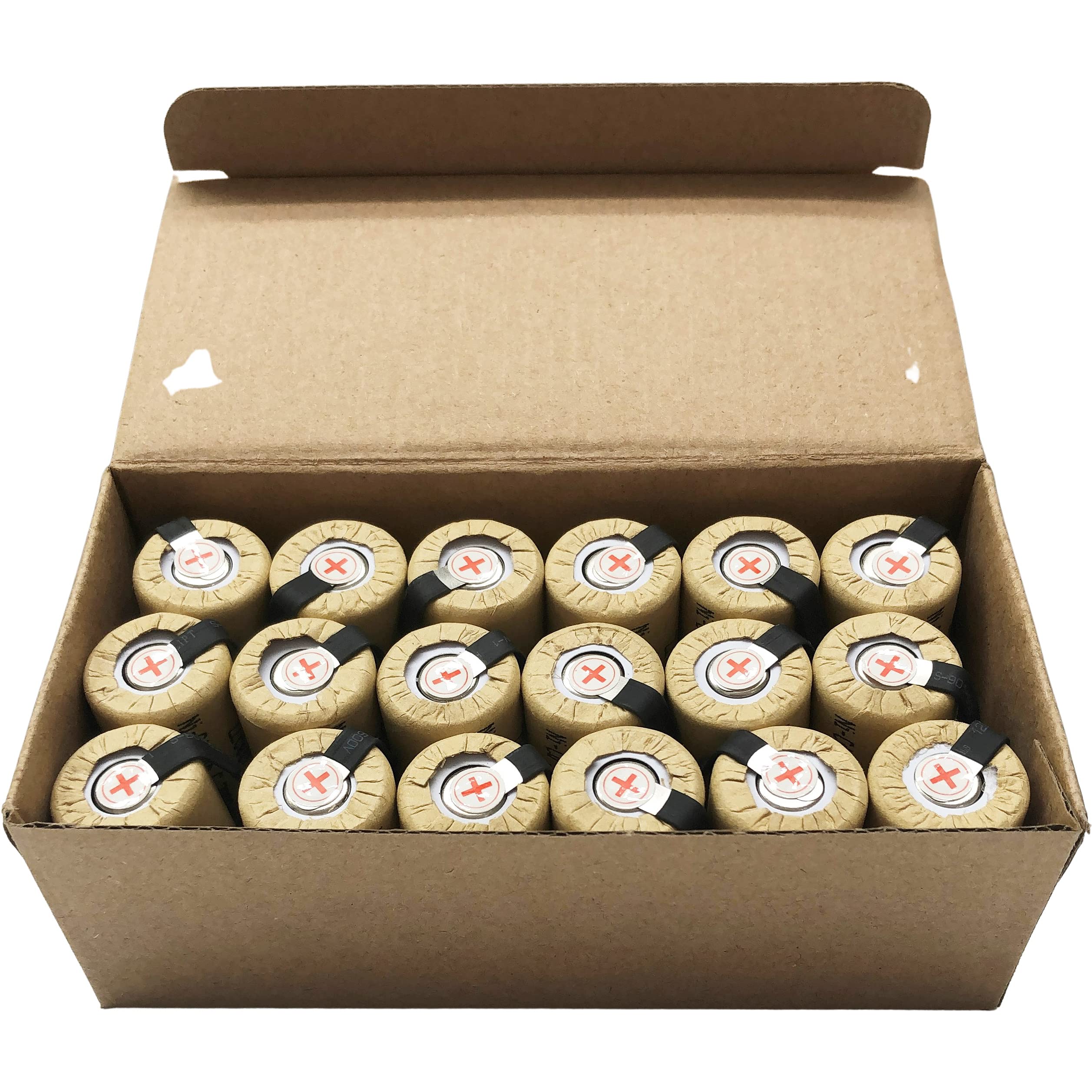 18X Zzcell Sub C Batteries With Tabs Rechargeable For Power Tools 10C Discharge Rate Nicd 1.2V 2000Mah Pack Of 18