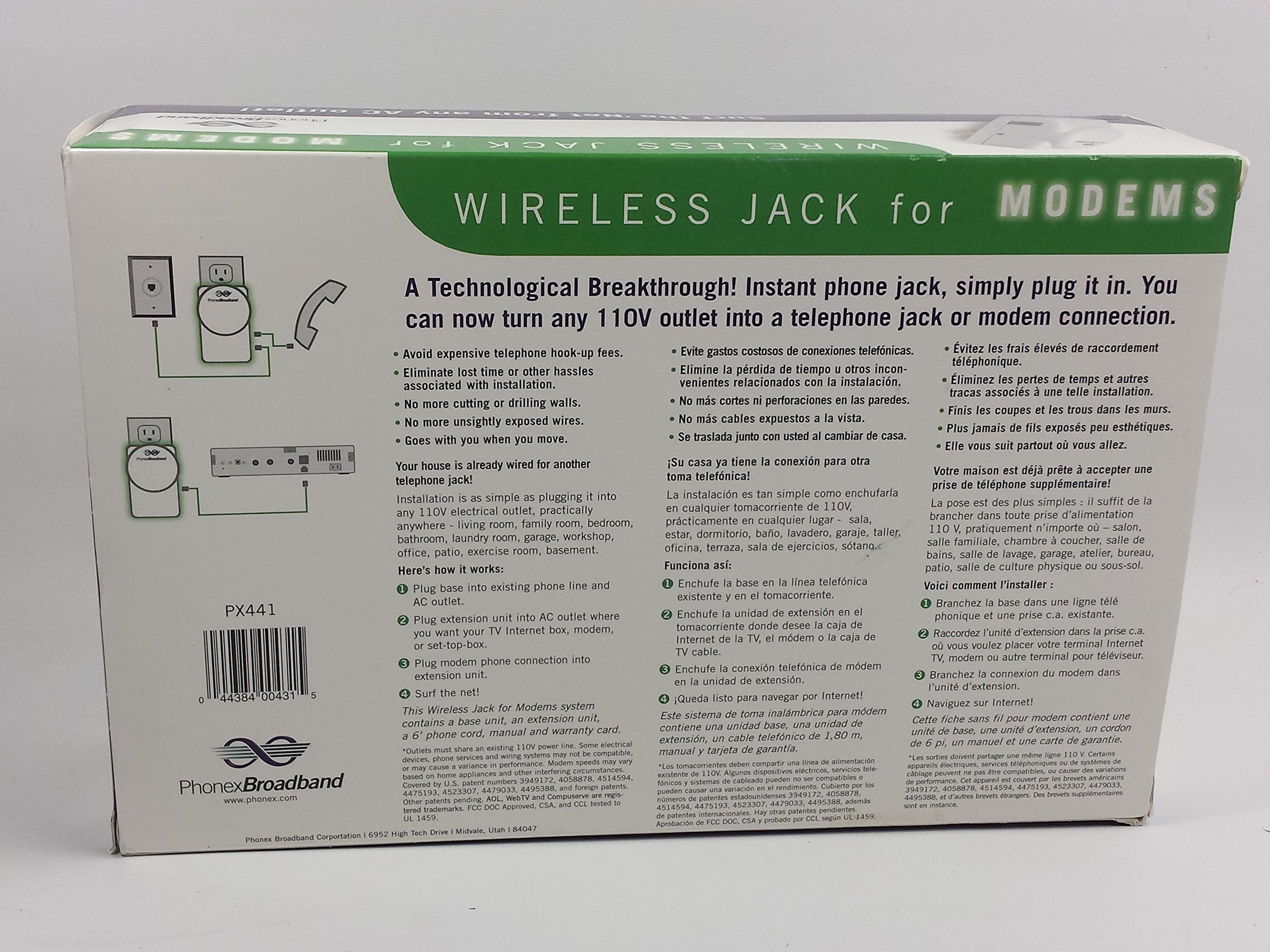 Phonex Px 441 Wireless Jack System For Modems