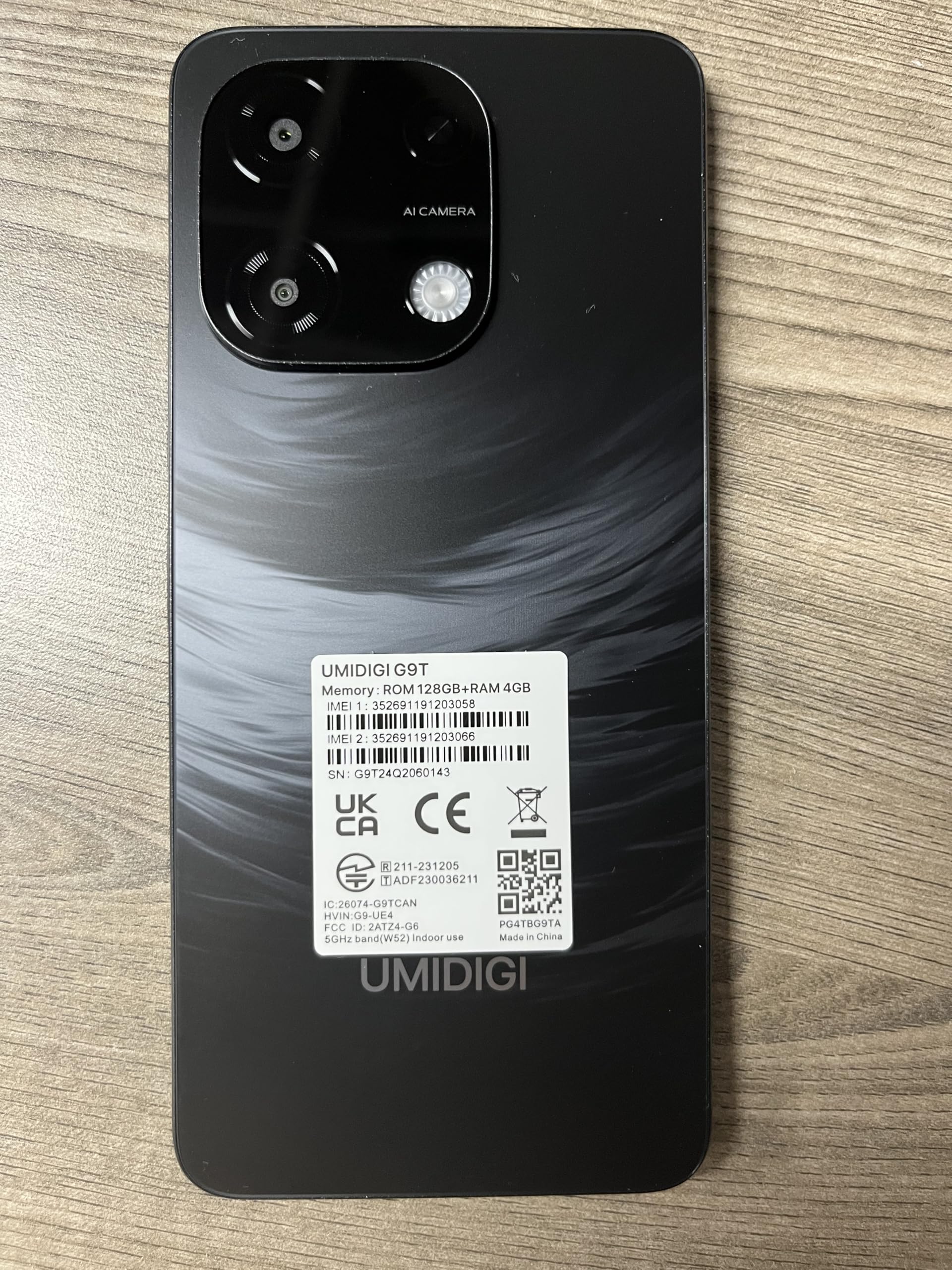 UMIDIGI G9X Unlocked Smartphone, 6.75 90Hz Display, Android 14, 5000mAh, 64GB Storage, Face ID, Black,