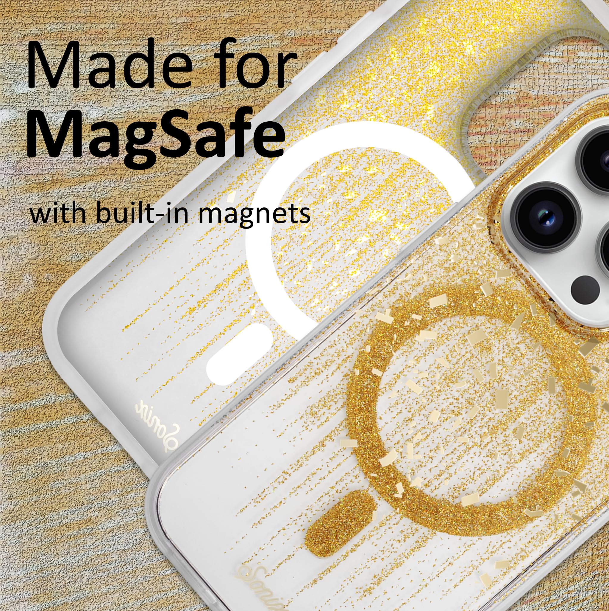 Sonix Case For Iphone 15 Pro | Compatible With Magsafe | 10Ft Drop Tested | Drippin' Gold