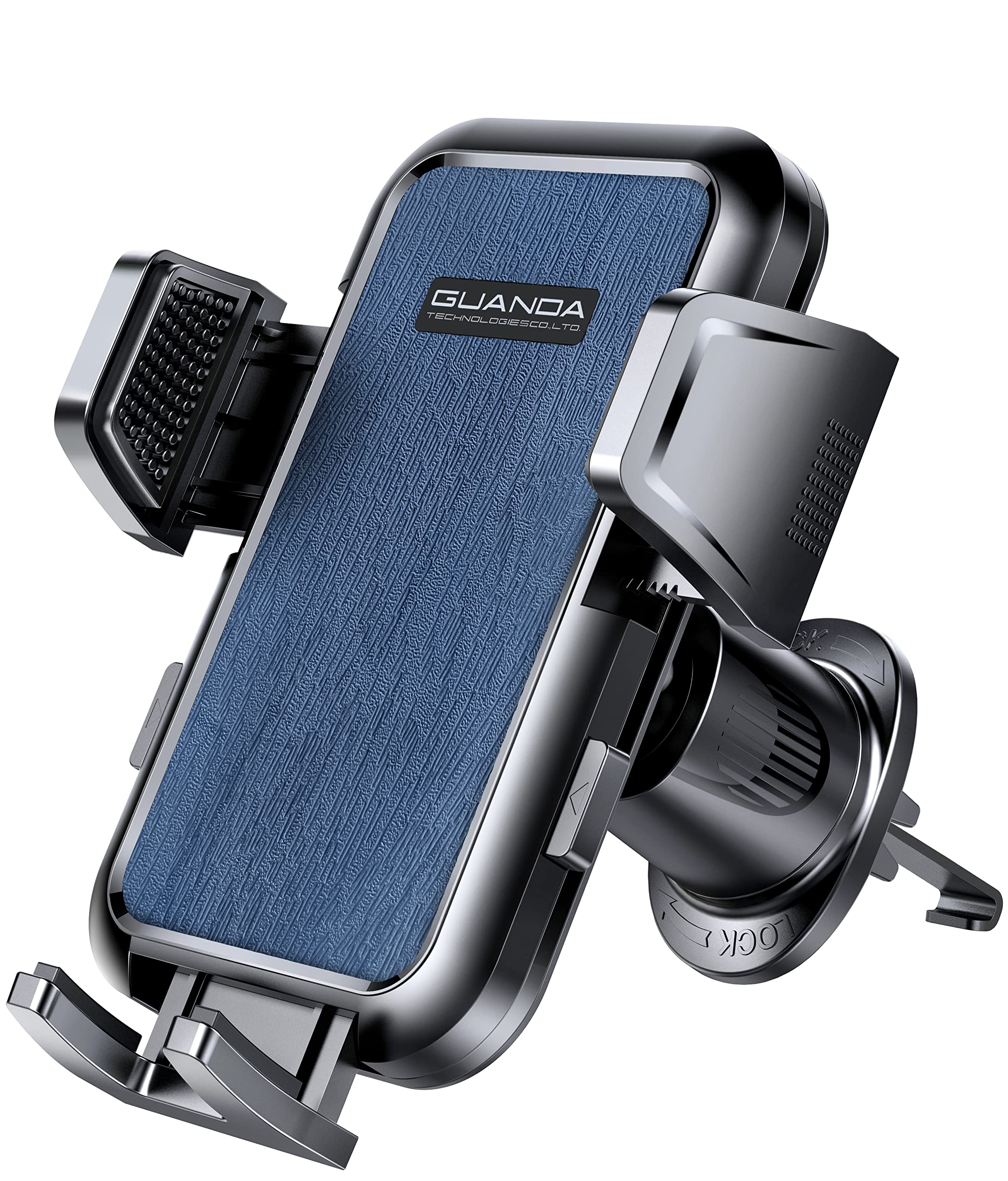 Phone Mount For Car Vent, Easy Clamp Hands Free With Military Grade Protection, Big Phone And Thick Case Friendly, Compatible Wi