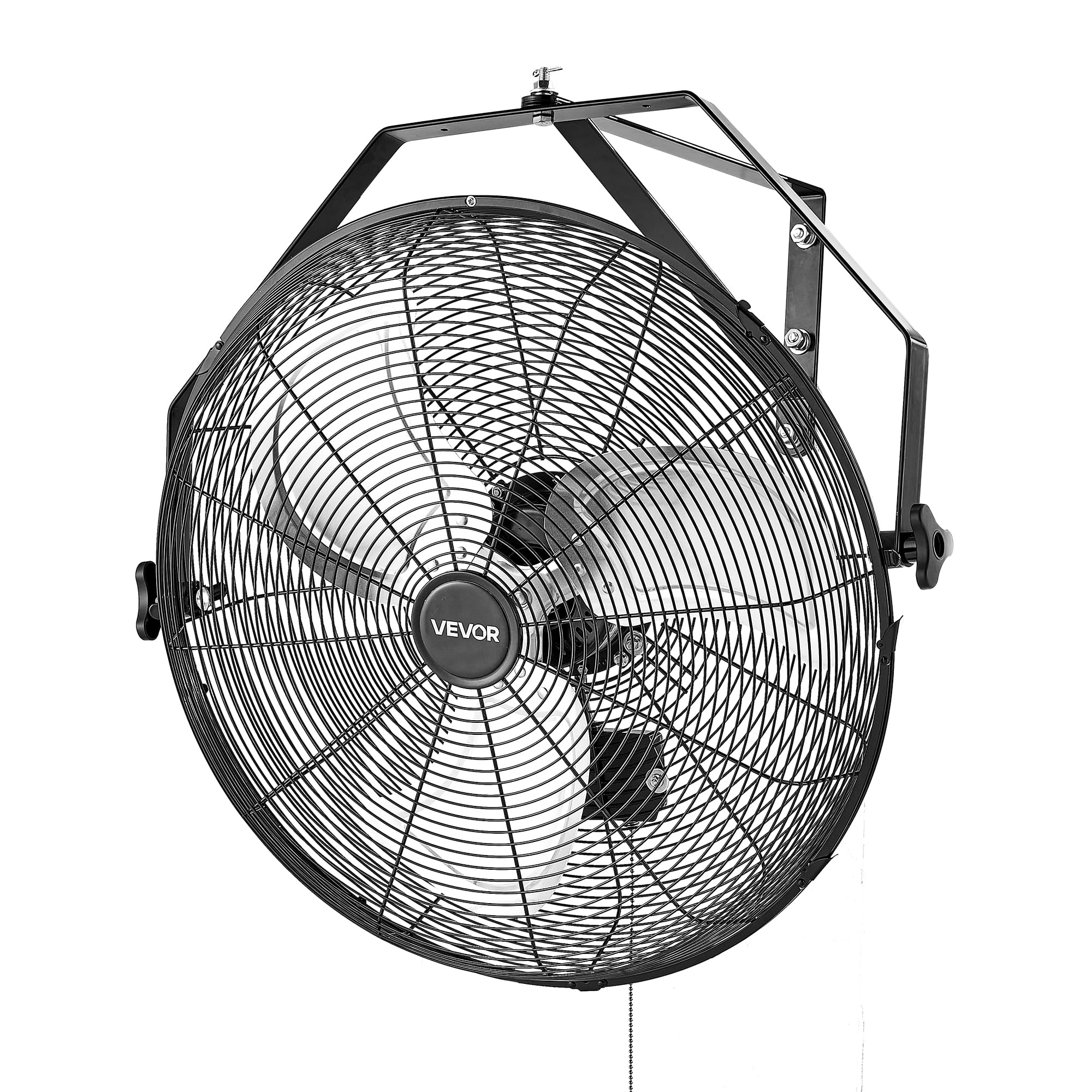 VEVOR 20 Inch Industrial Wall Mount Fan, High Velocity 4650 CFM with 3 Speeds, Powerful Motor with Aluminum Blades for Workshop,