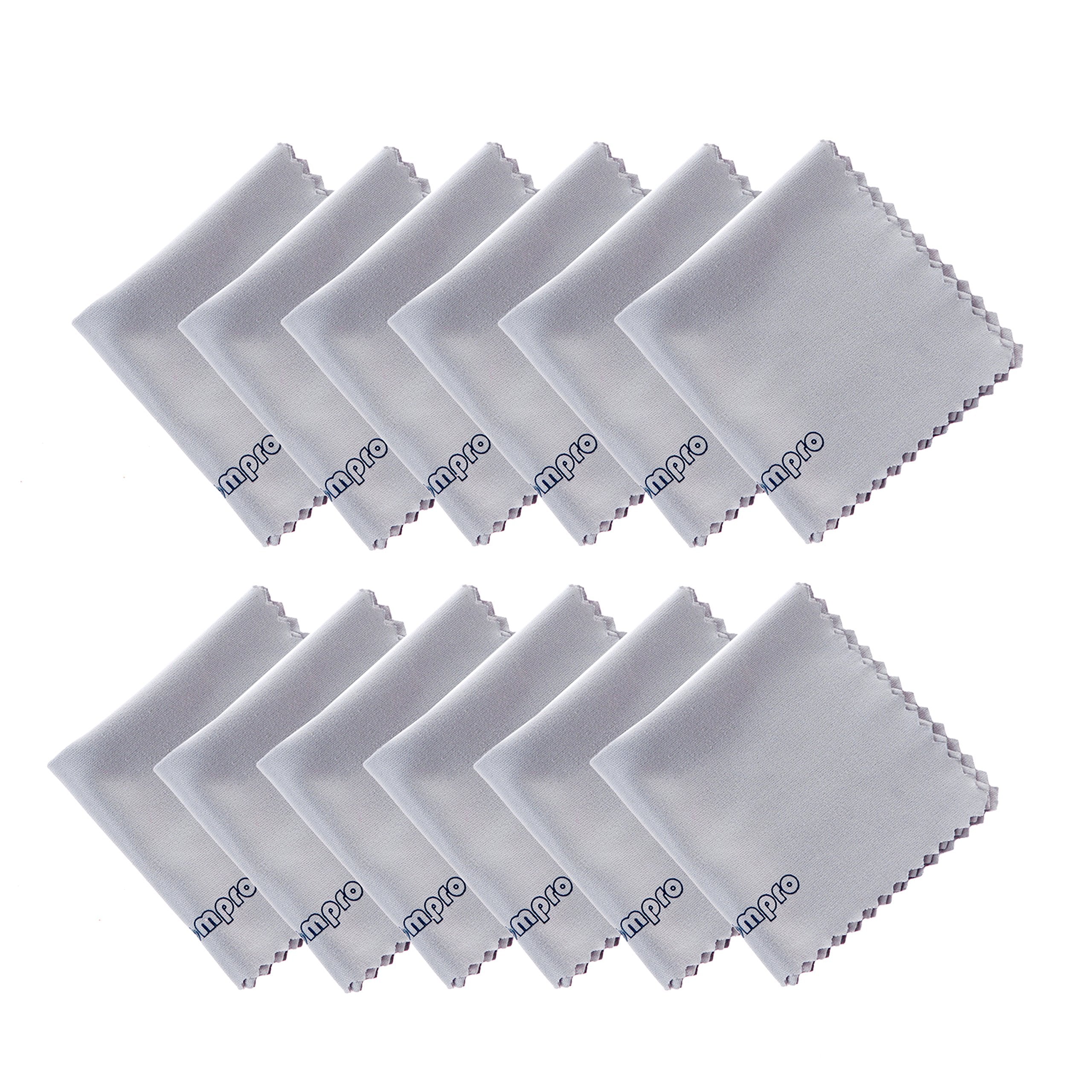 Wisdompro 12 Pack 4.75 X 4.75 Inches Microfiber Cleaning Cloth For Camera Optical Lens, Glass, Cell Phone, Ipad, Tablet, Laptop,