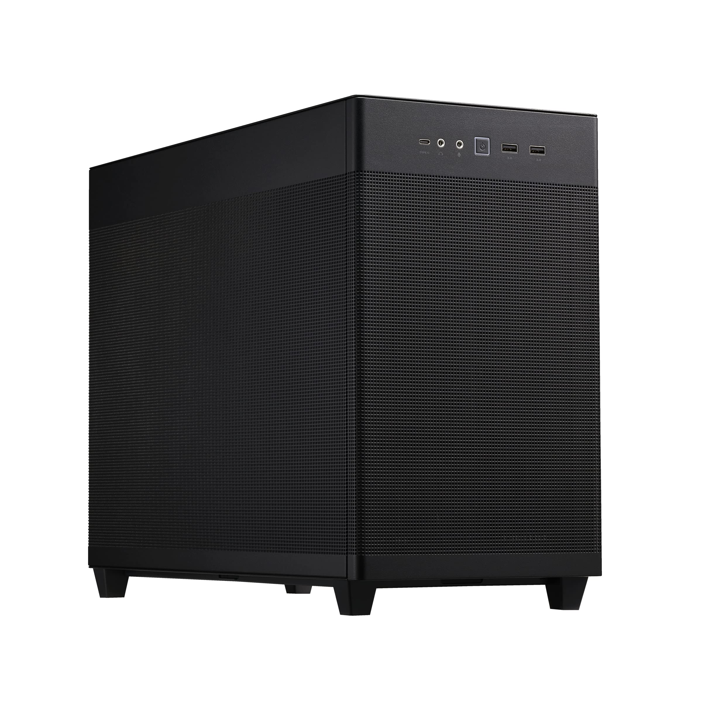 ASUS Prime AP201 33-liter Micro ATX Black PC case with tool-free side panels and a quasi-filter mesh, with support for 360 mm co