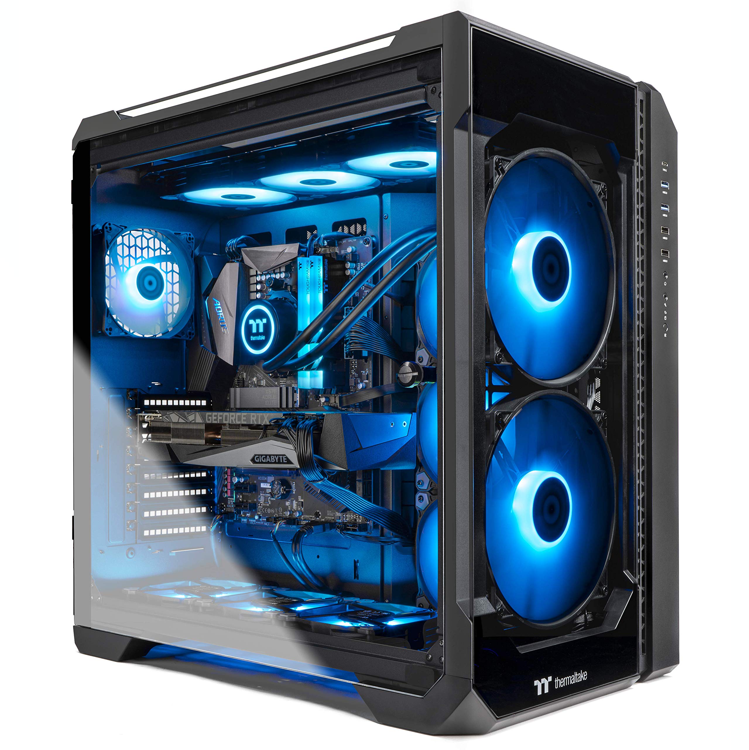 Thermaltake Lcgs View 390 Aio Liquid Cooled Cpu Gaming Pc(Amd Ryzen 7 5800X 8 Core, Toughram Ddr4 3600Mhz 16Gb Rgb Memory, Nvidi