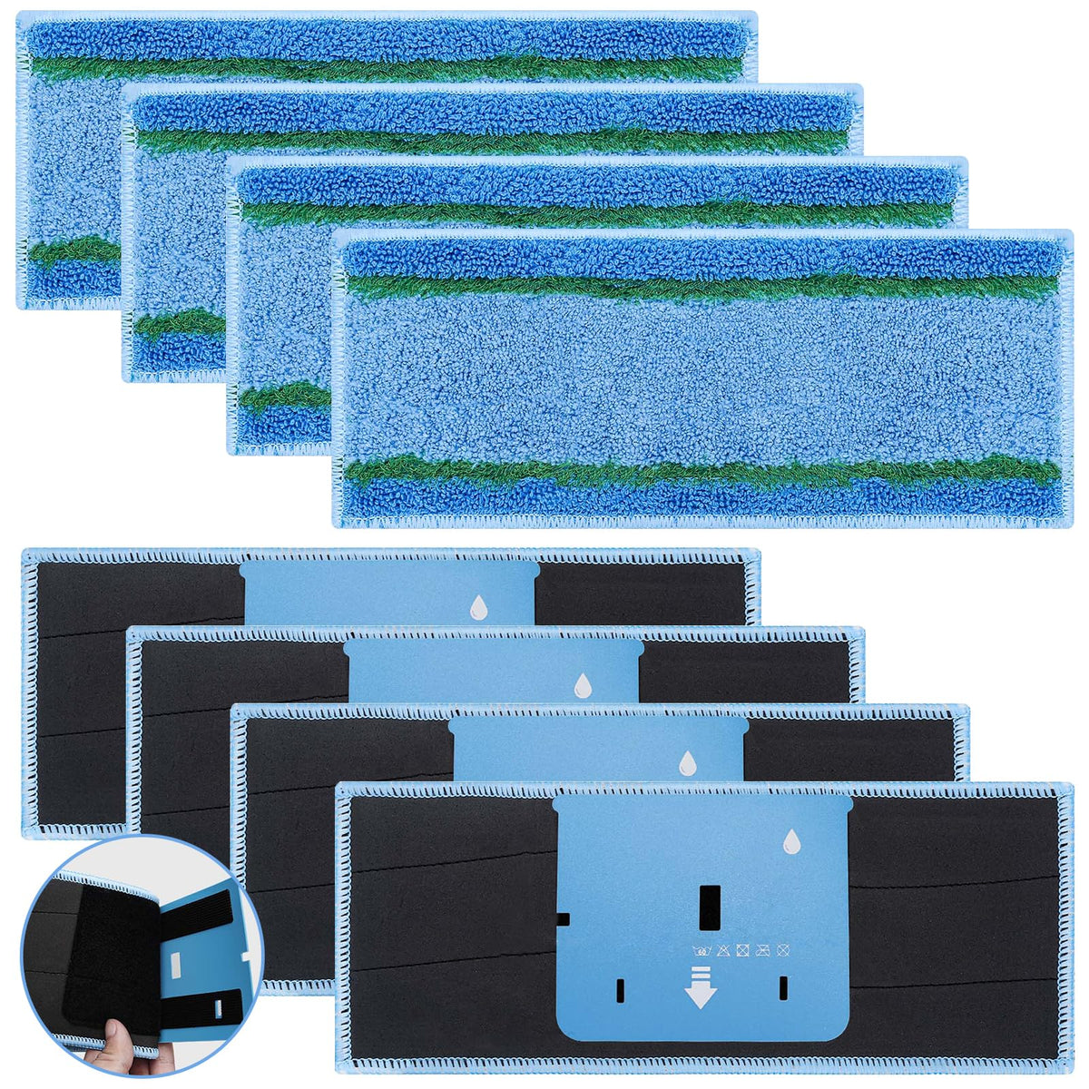 8 Pack Upgraded M6 Wet Mopping Pads For Irobot Braava Jet M6 Series (6110) (6012) (6112) (6113) Ultimate Robot Mops, New Sticky