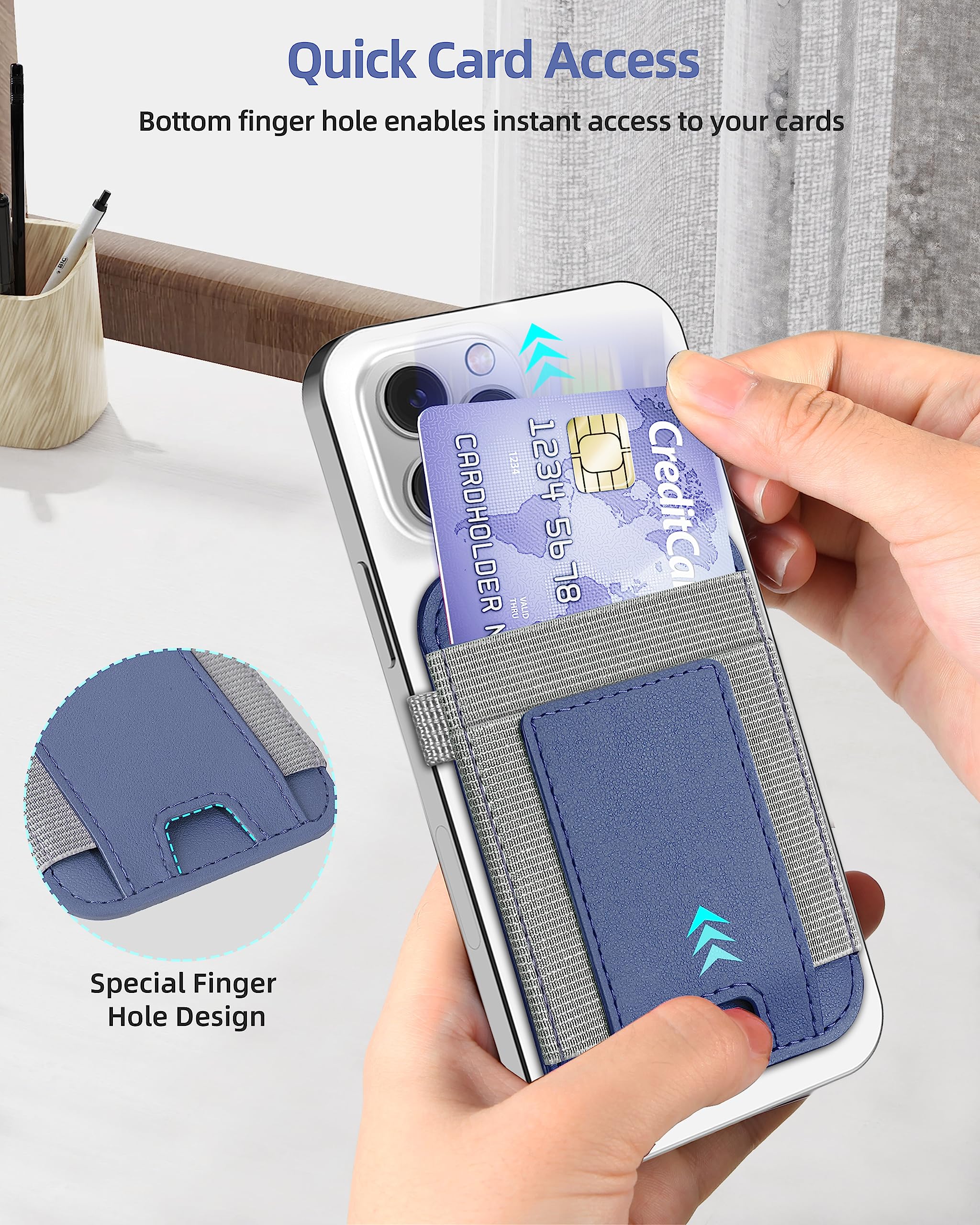 Magnetic Wallet, Magsafe Wallet For Apple Iphone 16/15/14/13/12 Series, Leather Wallet For Magsafe, Magnetic Phone Wallet For Ip