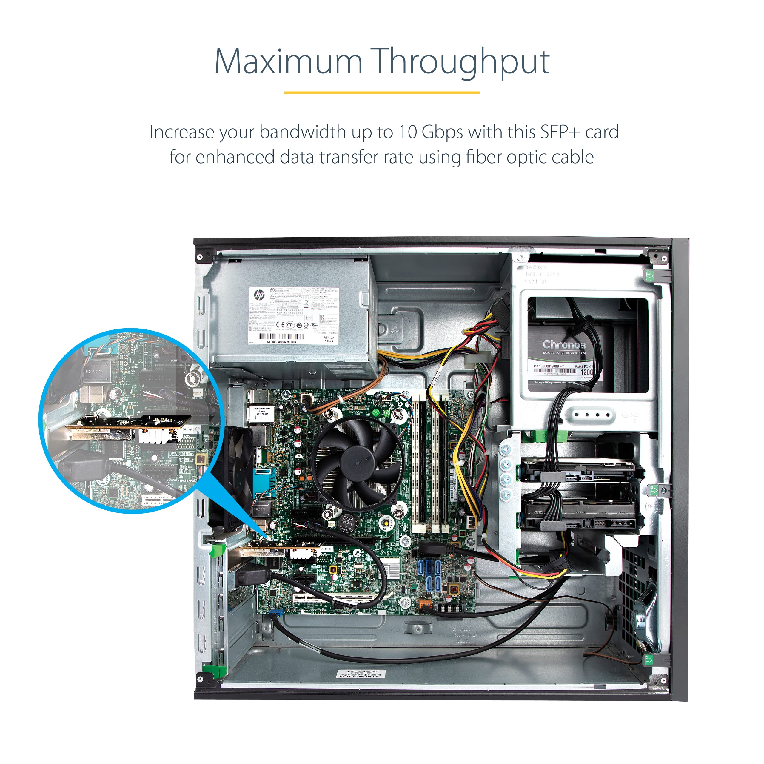 Startech.Com 10G Pcie Sfp+ Card - Single Sfp+ Port Network Adapter - Open Sfp+ For Msa-Compliant Modules/Direct-Attach Cables -