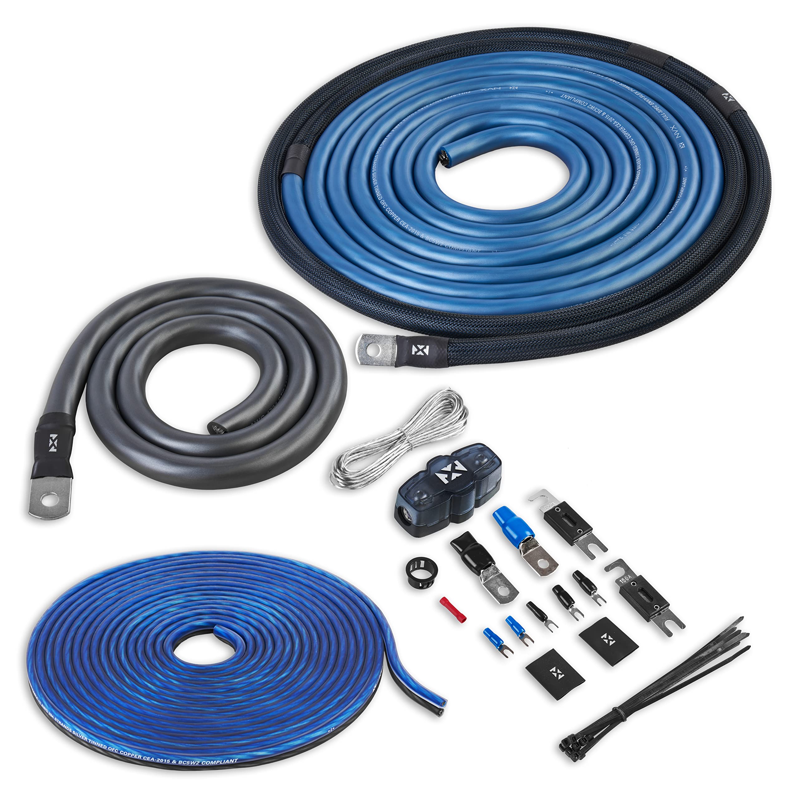 Nvx True 1/0 Gauge Awg 100% Ofc Amplifier Wiring Kit Without Rca Cable   Xapk0