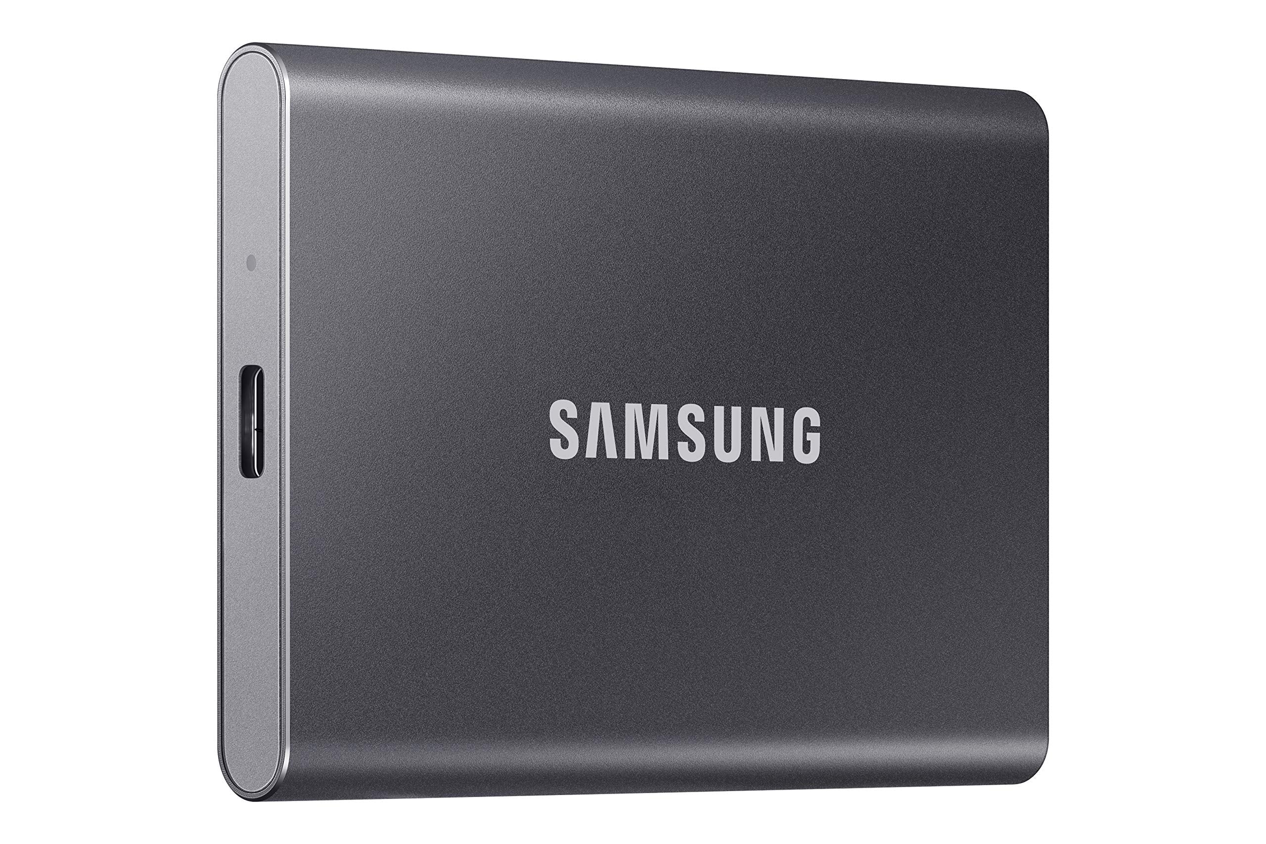 SAMSUNG T7 Portable SSD, 1TB External Solid State Drive, Speeds Up to 1,050MB/s, USB 3.2 Gen 2, Reliable Storage for Gaming, Stu
