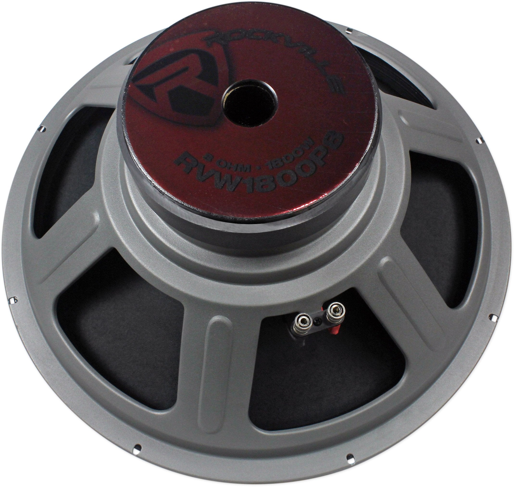 Rockville Rvw1800P8 1800W 18 Raw Dj Subwoofer 8 Ohm Sub Woofer 107Oz Magnet, Black