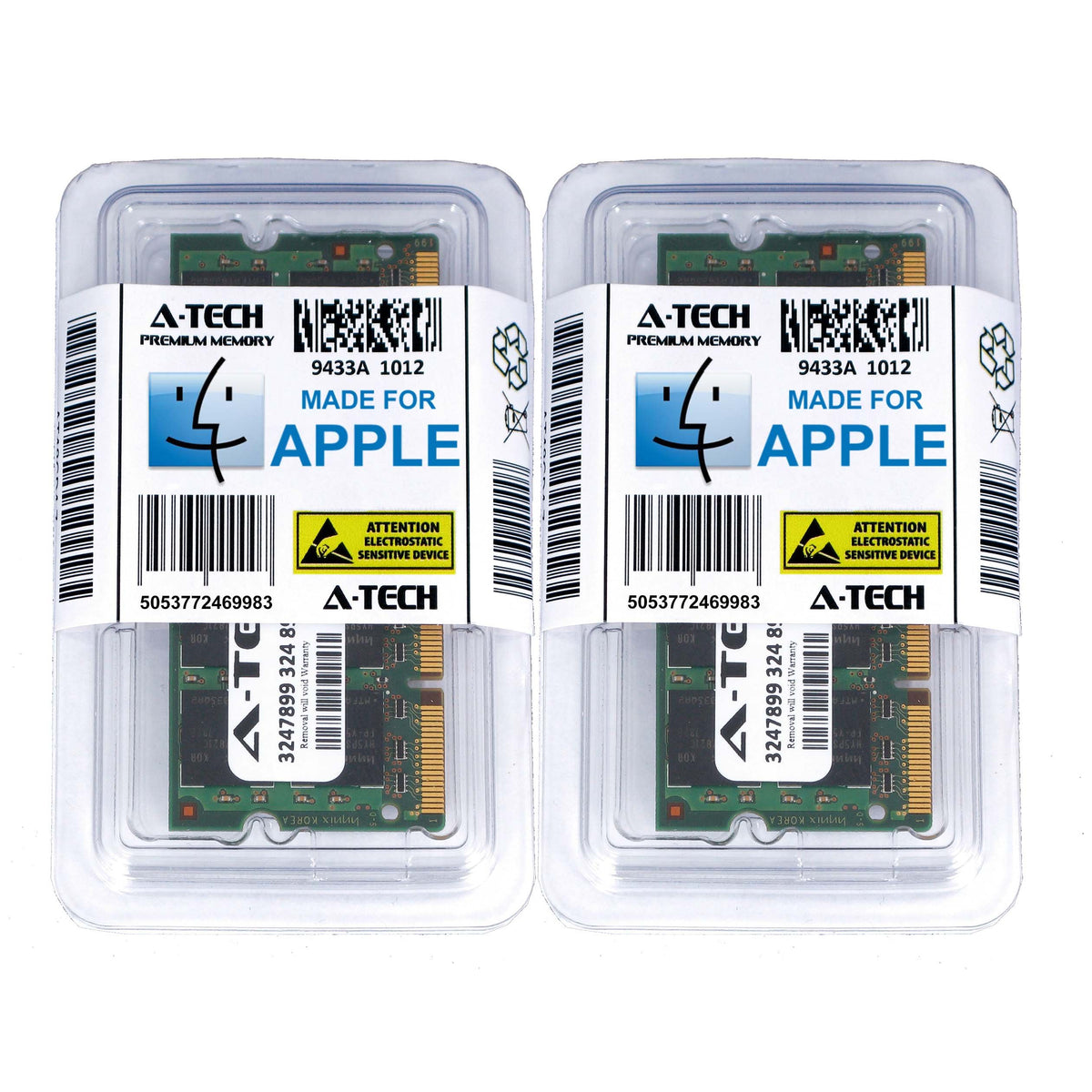 A-Tech For Apple 2Gb Kit 2X 1Gb Pc2-5300 Imac Macbook Pro Mid 2007 Mid 2007 Early 2008 Ma897Ll/A A1229 Mb133Ll/A A1260 Mb134Ll/A