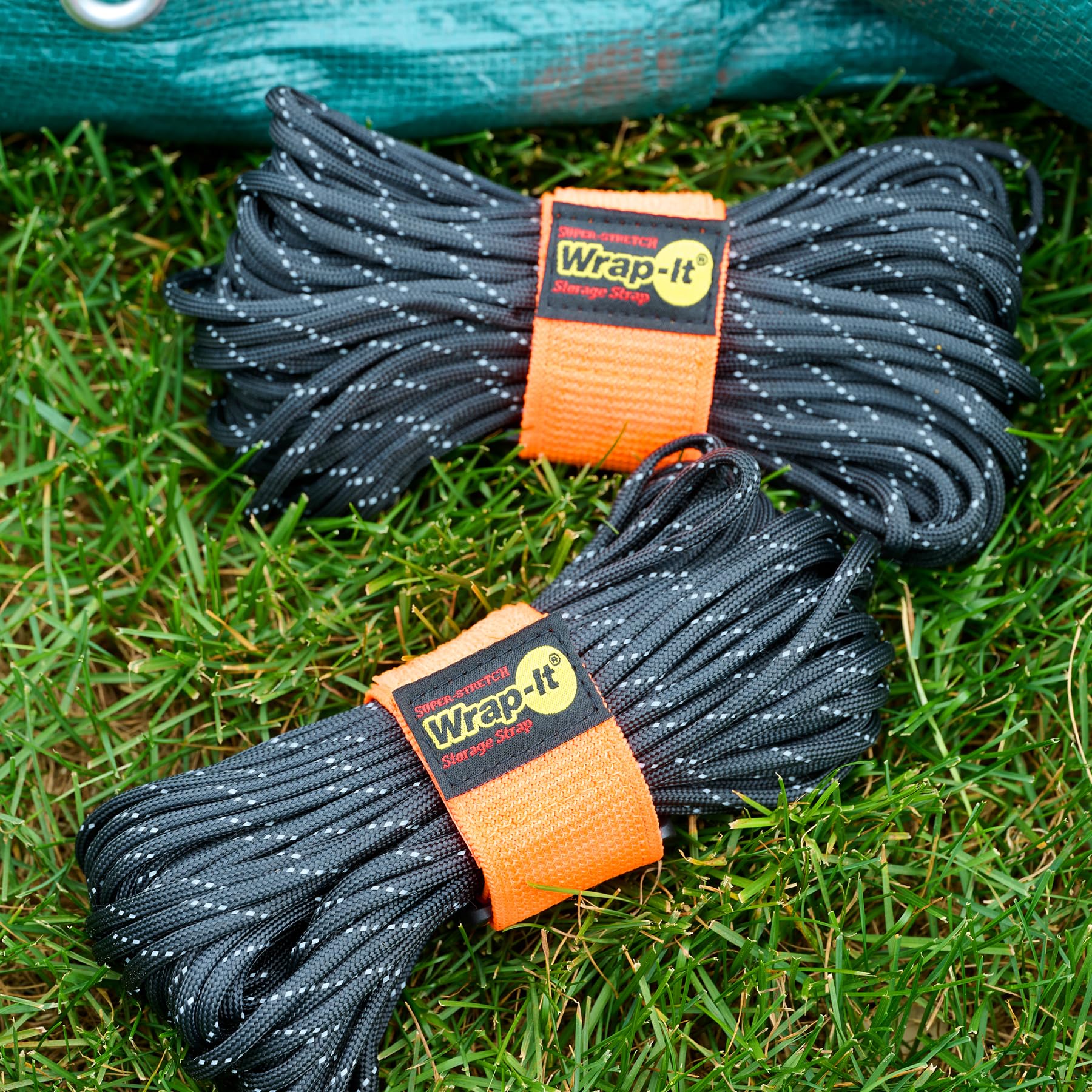Super Stretch Wrap It Storage Straps   (10) 9'' Orange   Elastic Hook And Loop Cinch Straps   Extension Cord Organizer, Hose And