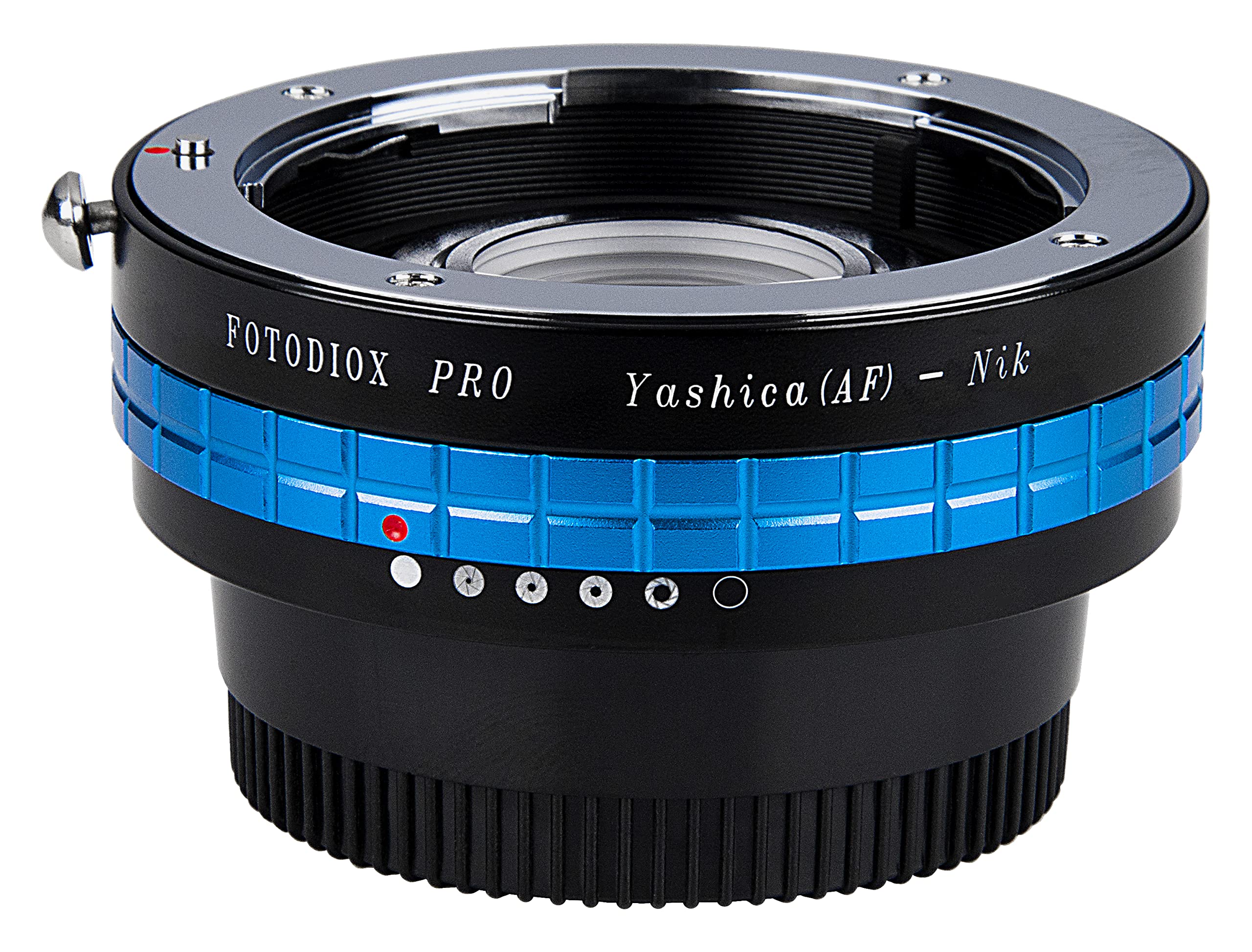 Fotodiox Pro Lens Mount Adapter - Yashica 230Af (Yaf, Y230Af) Lens To Nikon Slr/Dslr Camera With Aperture Control Dial And Glass