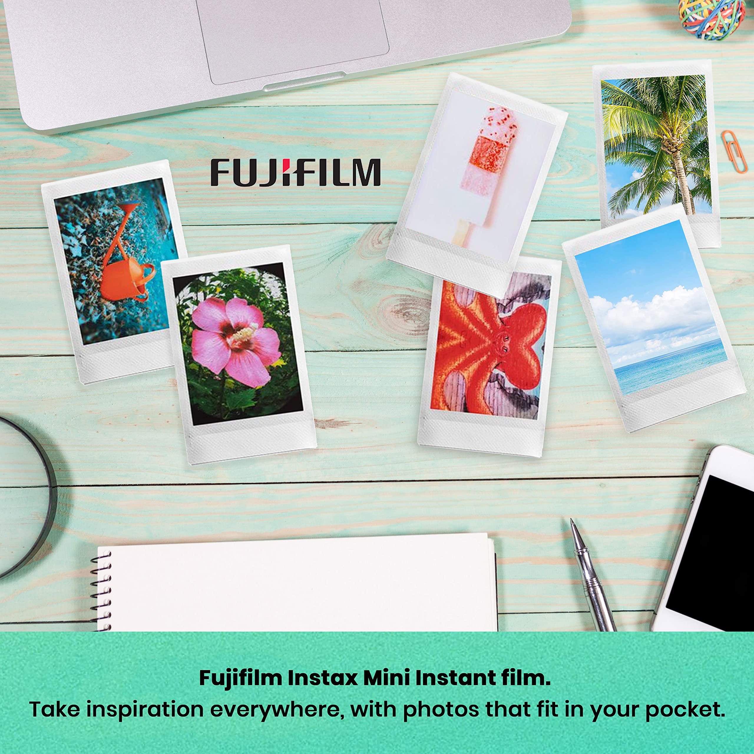Fujifilm Instax Mini 12 Instant Film Camera, Fuji Instax Mini Film (20 Sheets), Fuji Rainbow Instant Film (10 Sheets), Protectiv