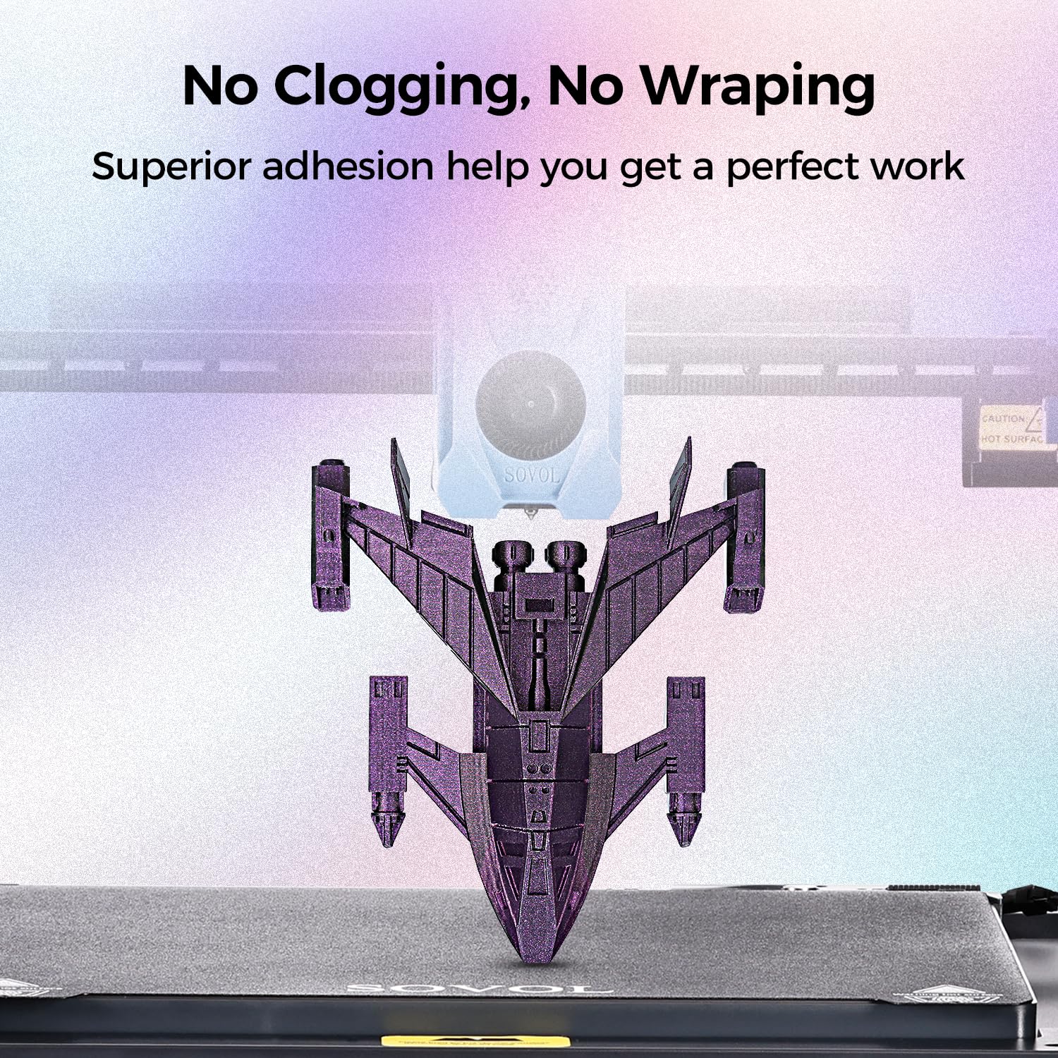 Sovol Silk Pla Filament With Purple Glitter 1Kg 1.75Mm, Color Changeable 3D Printer Filament 2.2Lbs, Chameleon Shiny Pla Materia