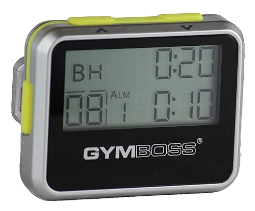 Gymboss Interval Timer And Stopwatch   Silver/Yellow Metallic Gloss
