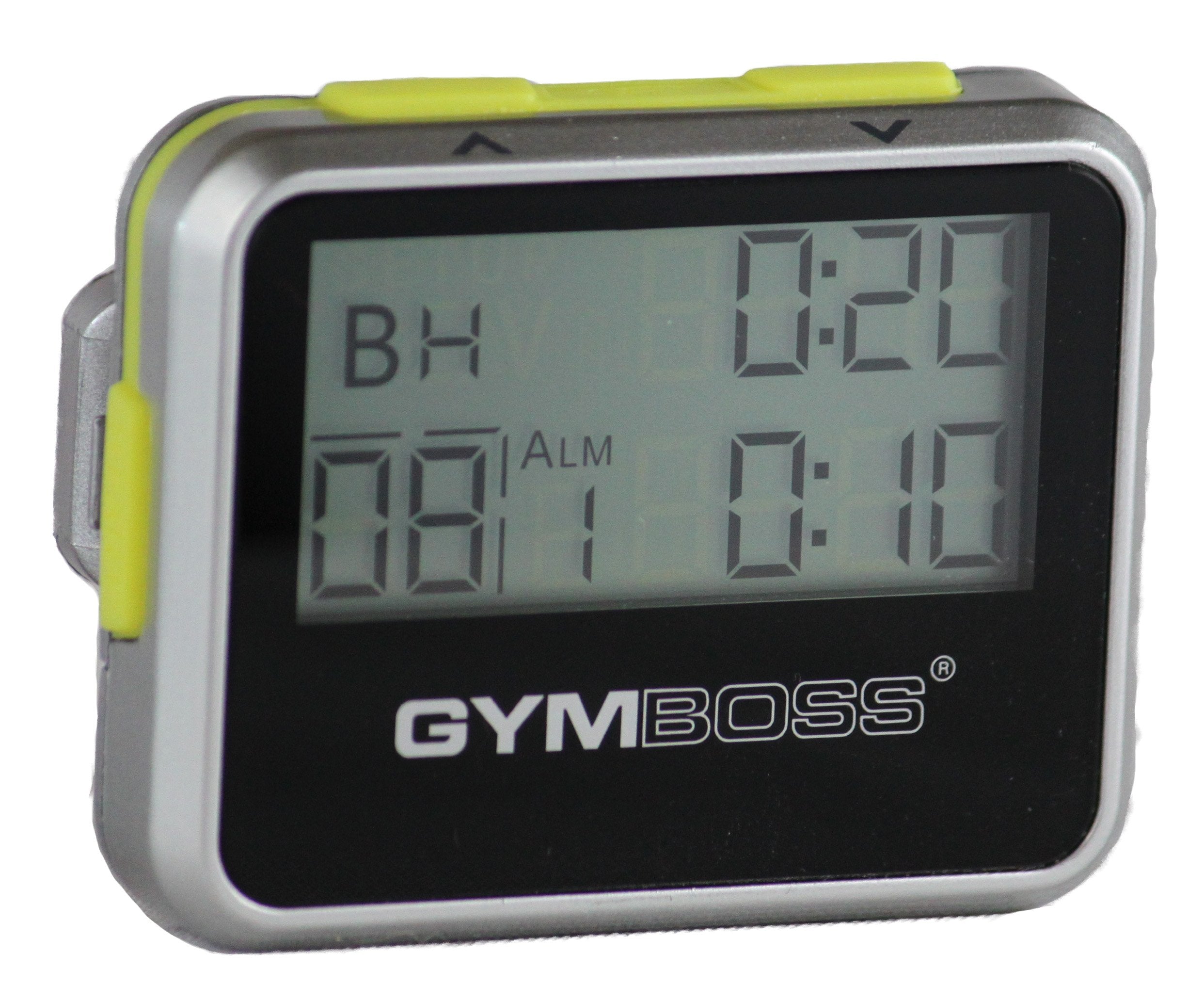 Gymboss Interval Timer And Stopwatch   Silver/Yellow Metallic Gloss