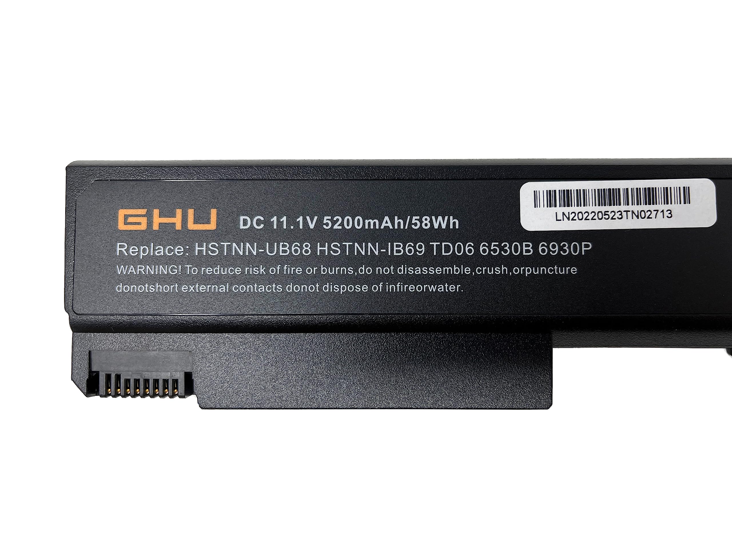 Ghu New Laptop Battery 58 Wh Compatible With Hp Elitebook 8440P 6930P 6530B 6730B 6735B 6550B Probook 6455B 6555B 486296-001 482