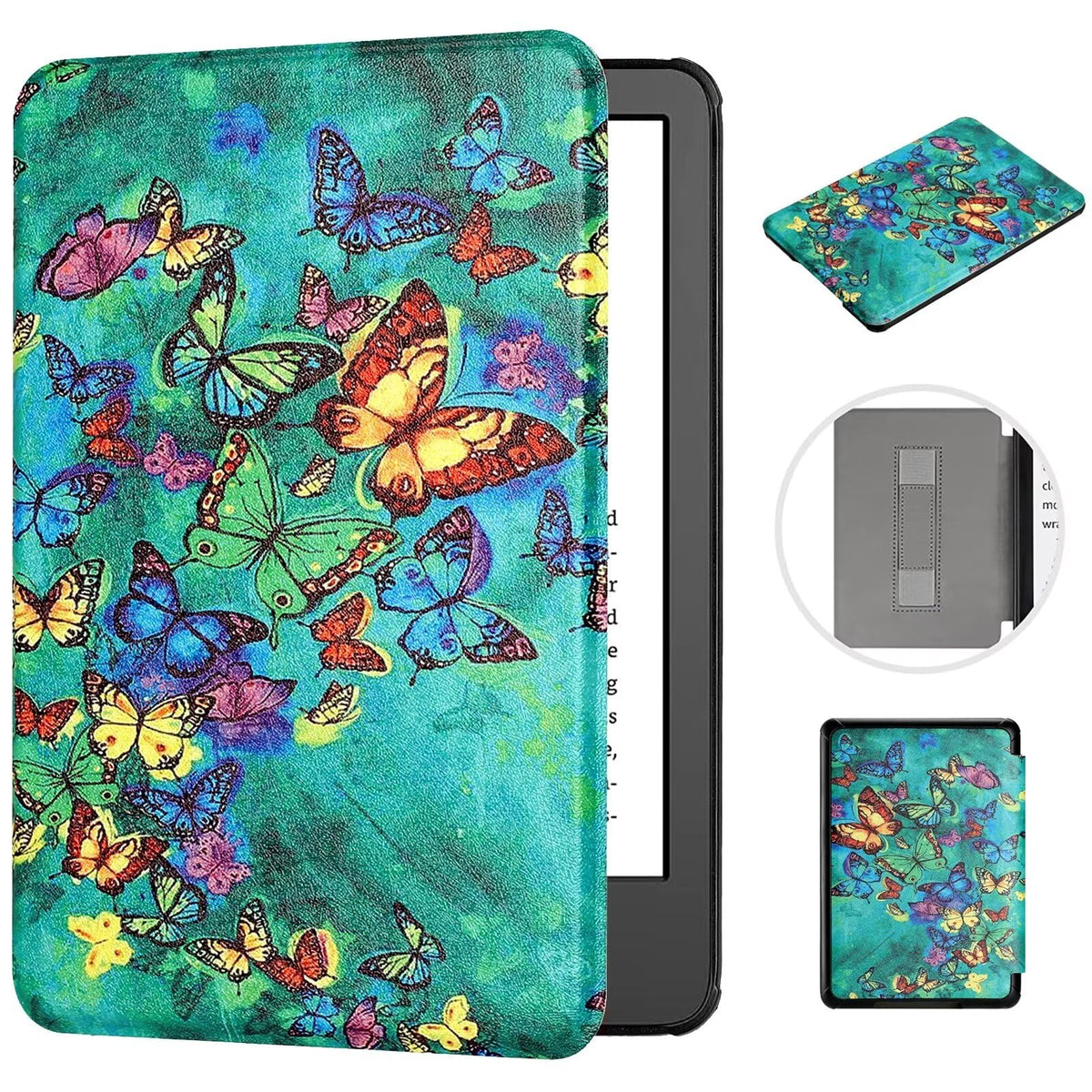 Monsdirect Compatible With All New 6'' Kindle 11Th Generation Case 2022 (Model: C2V2L3), Hand Strap Auto Wake/Sleep Pu Leather M