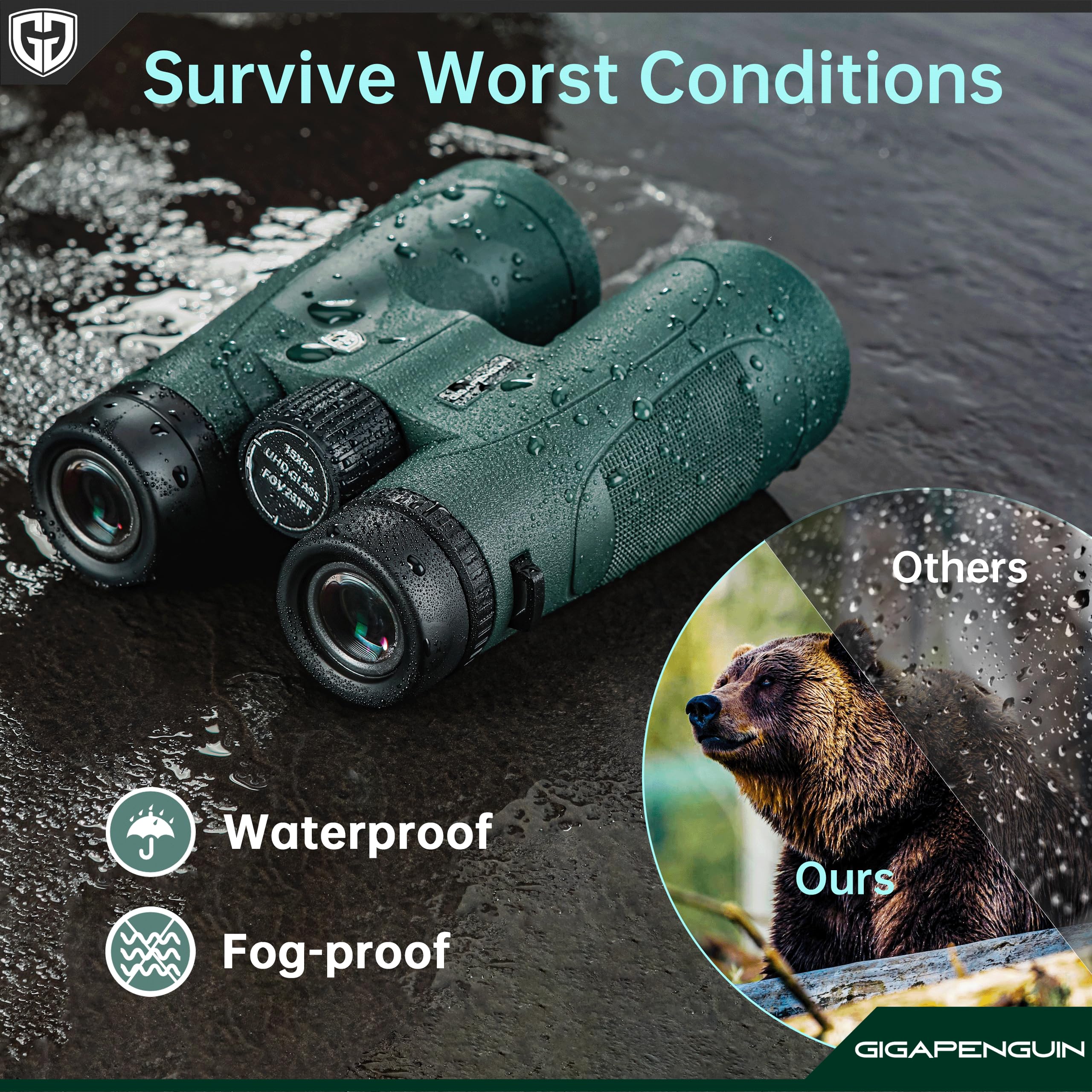 15X52 Hd Binoculars For Adults High Powered With Upgraded Phone Adapter   Large View Binoculars With Clear Low Light Vision   Li