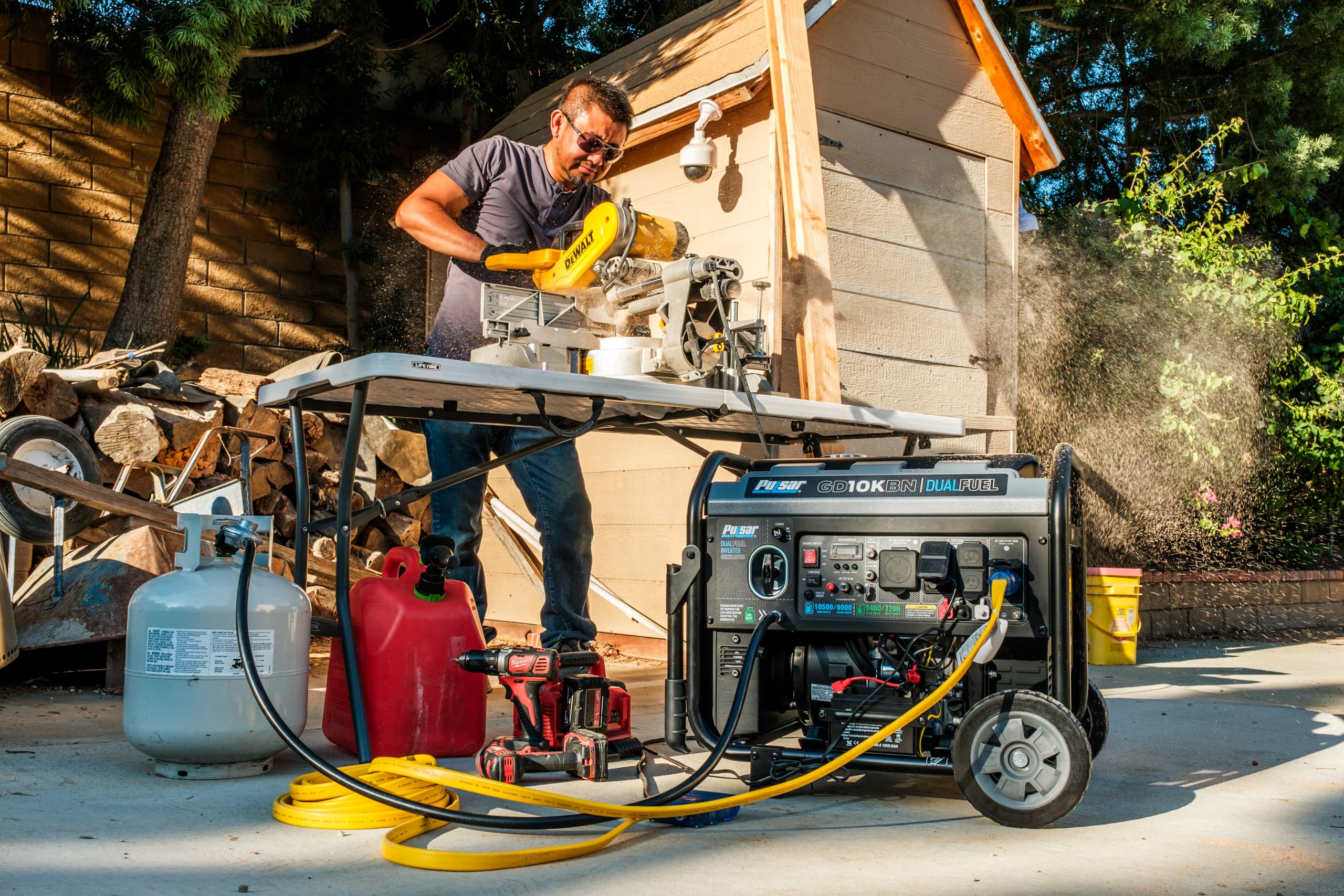 Pulsar 10500W Dual Fuel Portable Inverter Generator For Residential And Camping Use Gd10Kbn