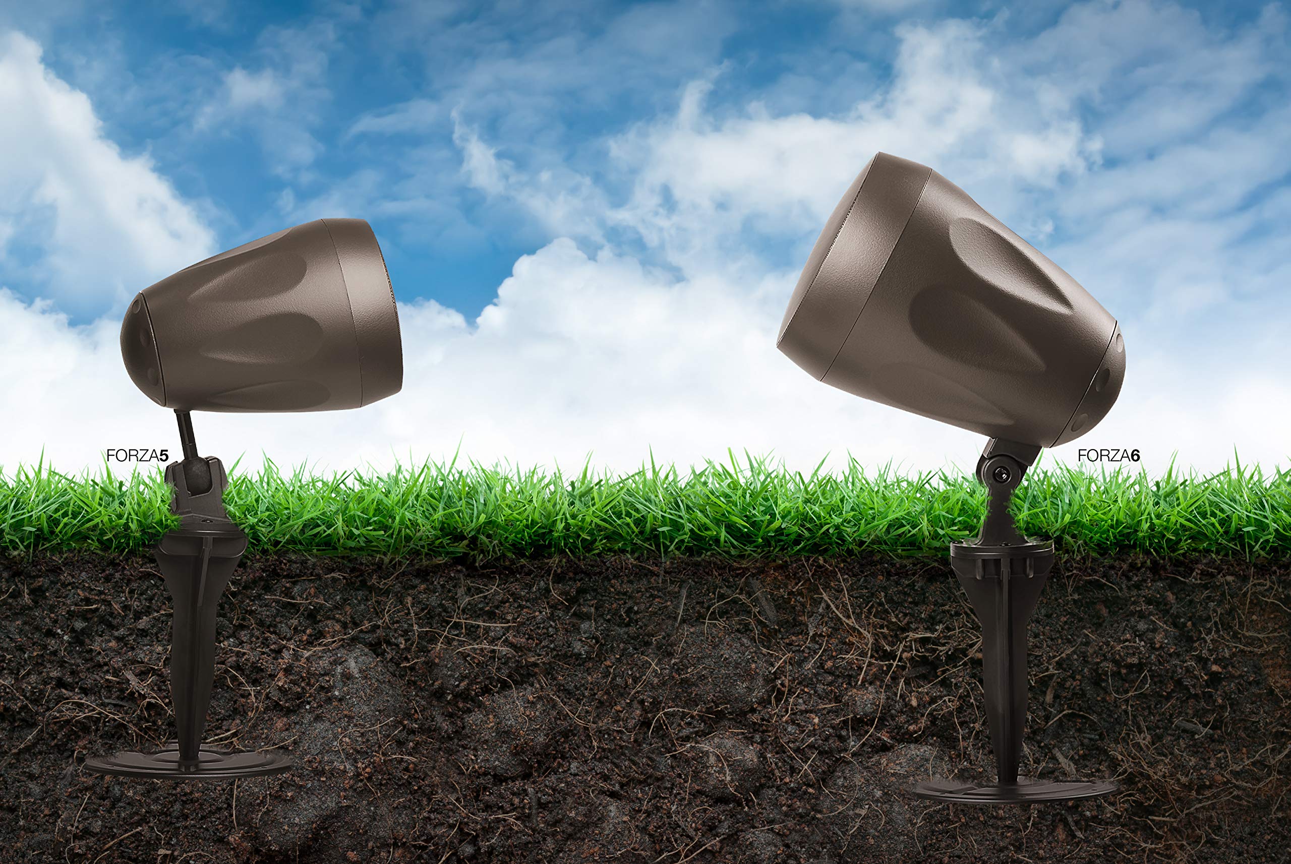 OSD Forza 6.5' Landscape In Ground/Mountable 80W Speaker, Commercial 70V Tap, Outdoor Weather Resistant, Bronze (Single)