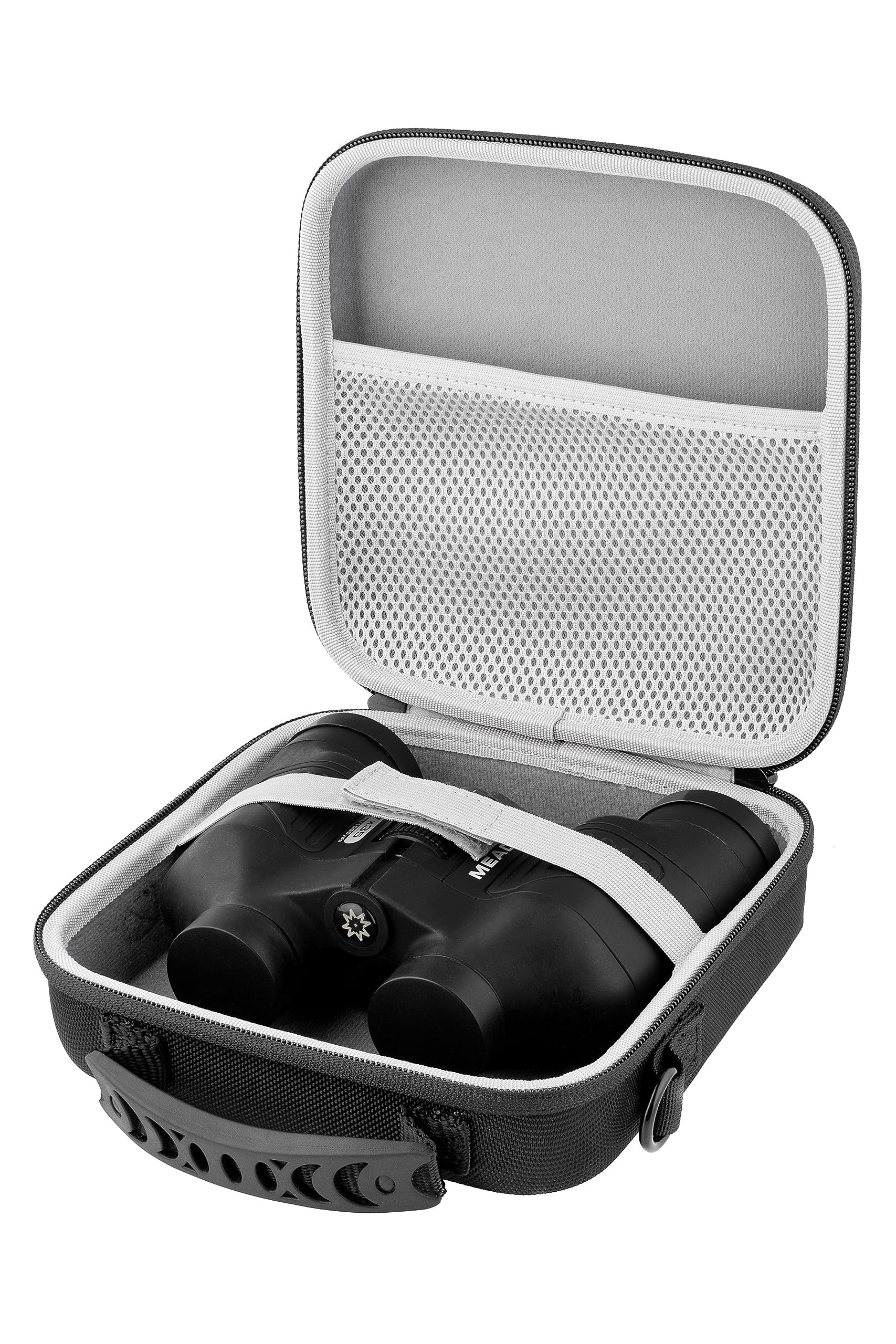 Xenage Binocular Case With Heavy Duty Water Resistant Hard Eva Cover (7X7X2.5   ) Carry Handle, And Carrying Strap For Hiking, H