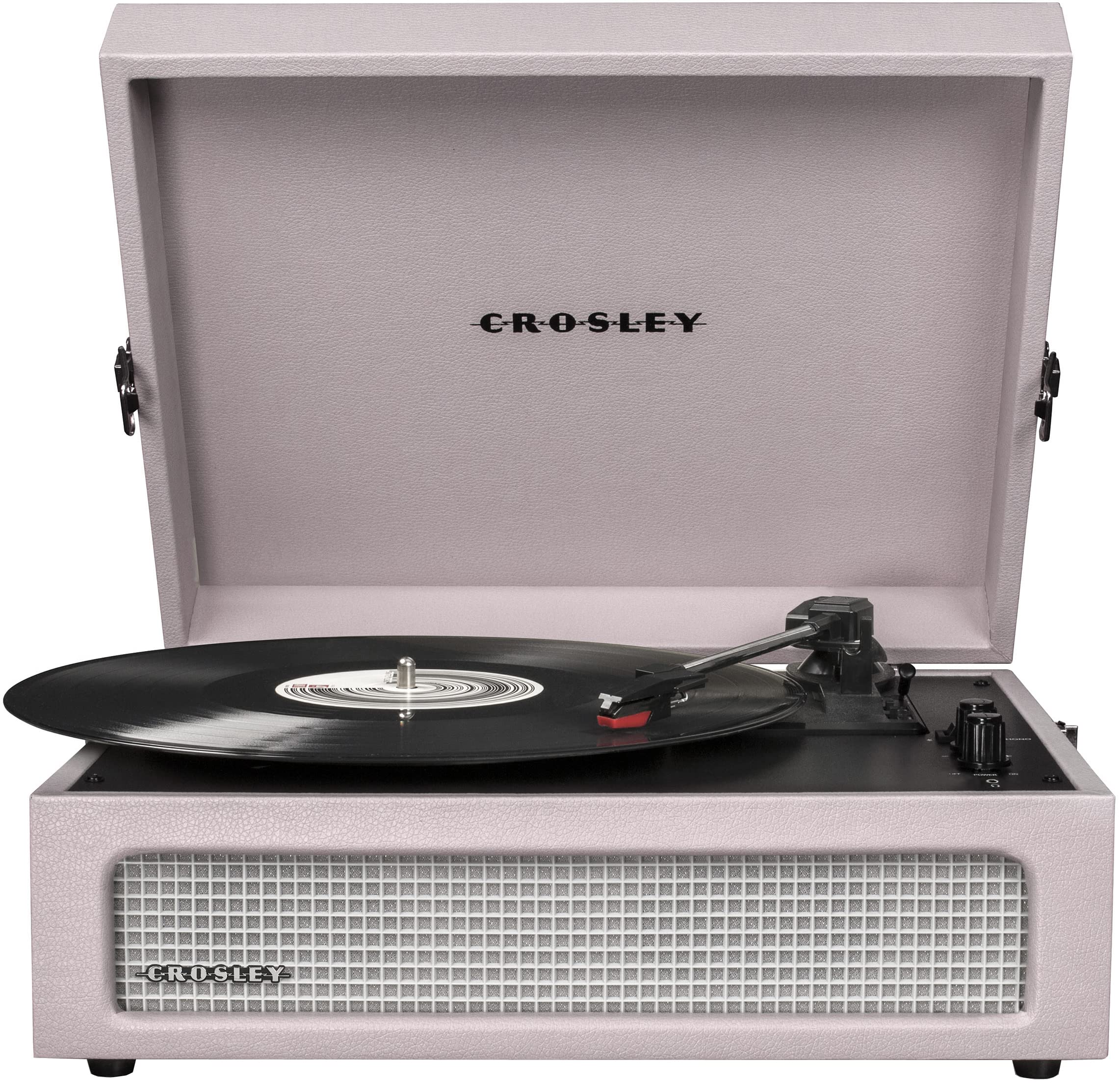 Crosley CR8017B-AM Voyager Vintage Portable Vinyl Record Player Turntable with Bluetooth in/Out and Built-in Speakers, Amethyst