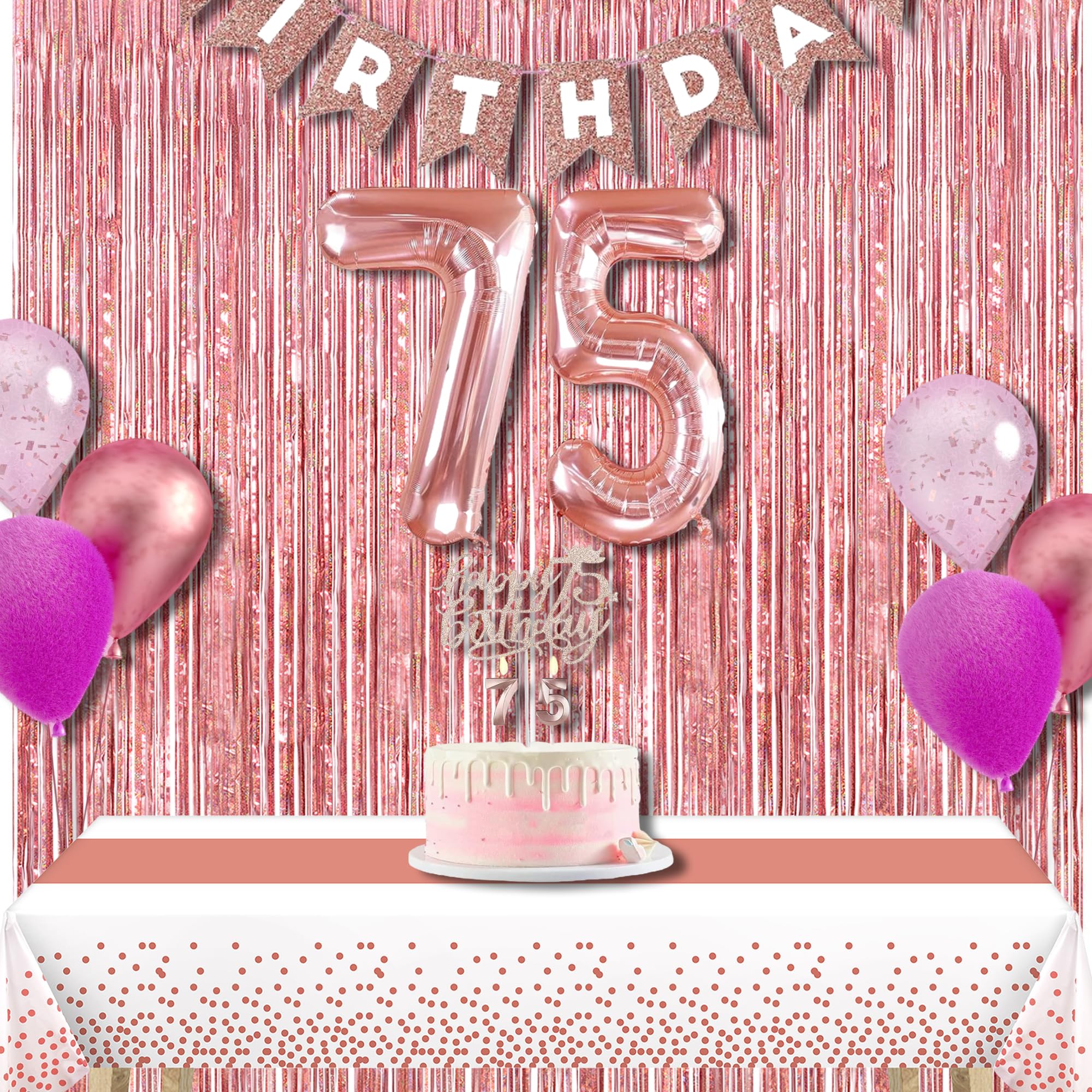 Braveshine Rose Gold Metallic Tinsel Backdrop   2Pcs 3.2X8.2Ft Metallic Tinsel Foil Fringe Curtains Photo Booth Streamers For 21