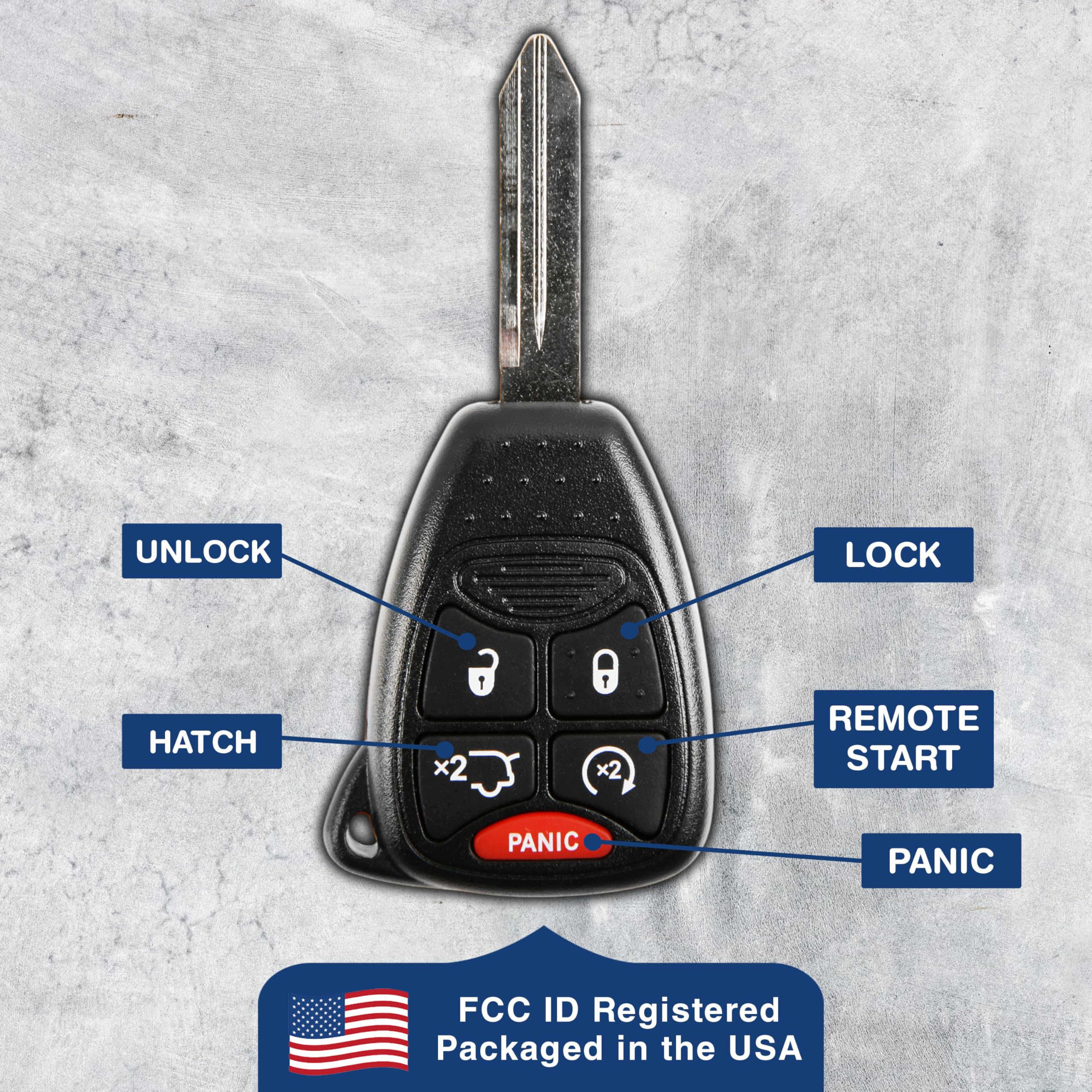 Keylessoption Key Fob Replacement For 2006 2007 2008 2009 2010 2011 2012 2013 2014 Chrysler 200 Aspen Dodge Durango Jeep Cheroke