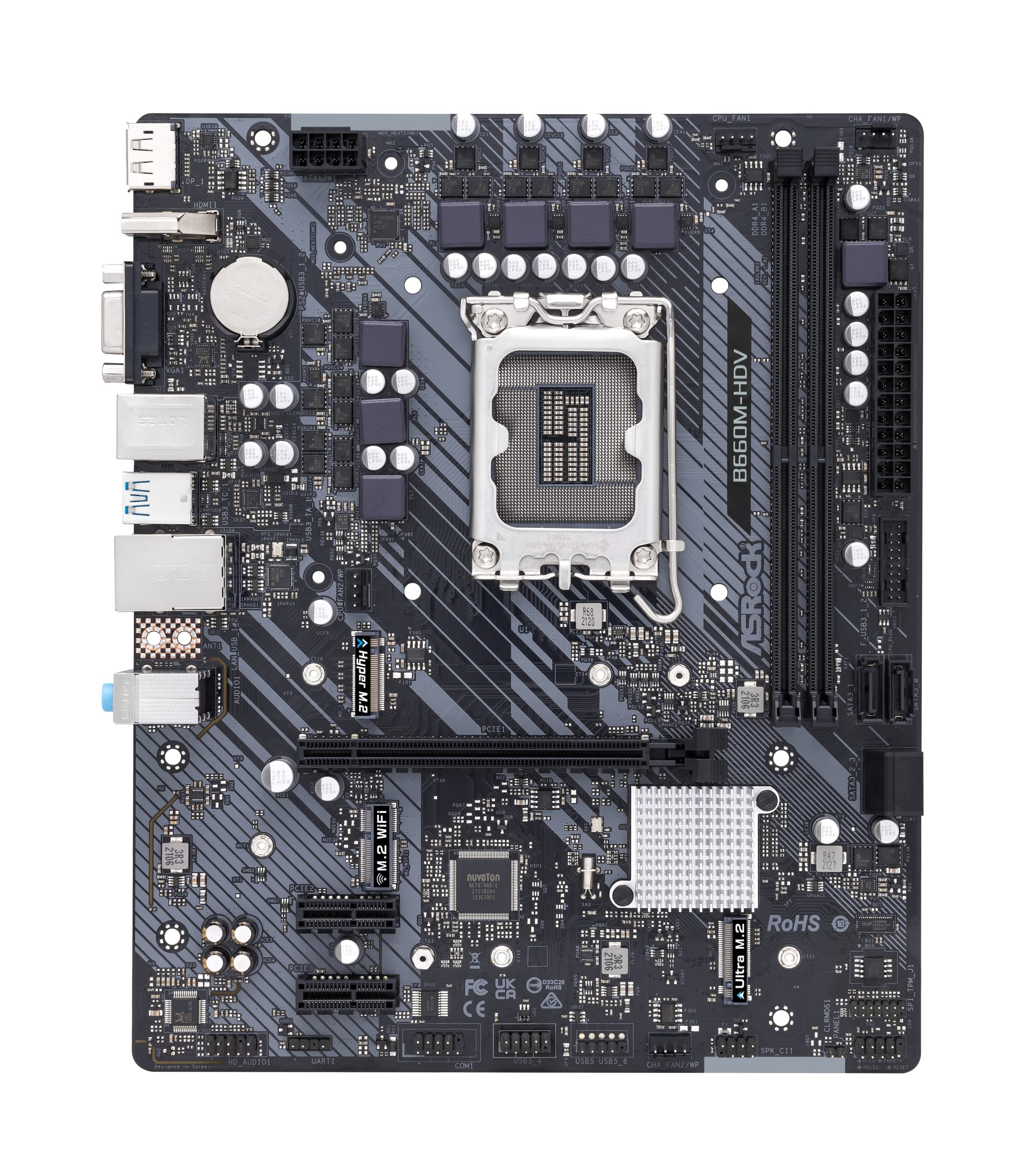 Asrock B660M Microatx Motherboard B660M Hdv Intel B660 Series Cpu (Lga1700) Compatible