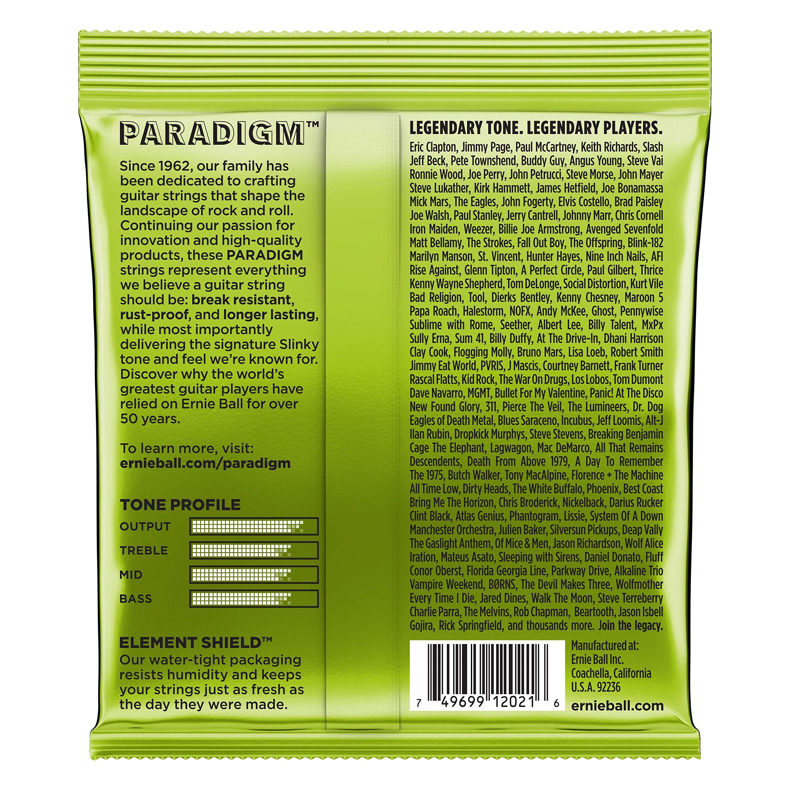 3 Pack Ernie Ball 2021 Paradigm Regular Slinky Electric Guitar Strings .010 .046