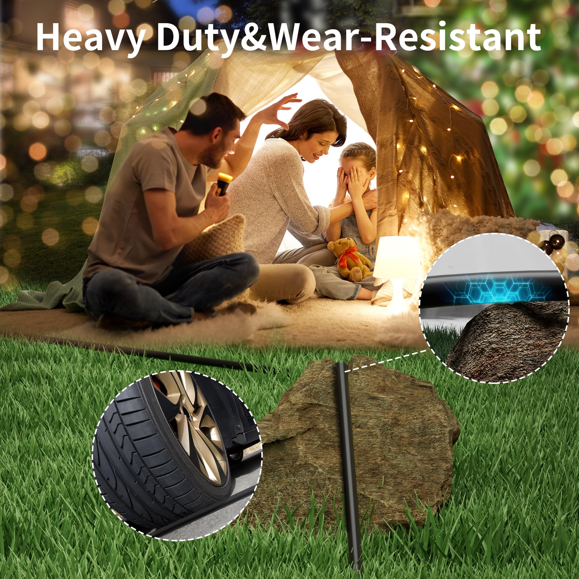 2 Way Power Extension Cord Splitter 20 Ft Total (8+6+6) 3 Prong 1 To 2 Extension Cord Cable Y Splitter Outlet Adatper Sjtw Outdo