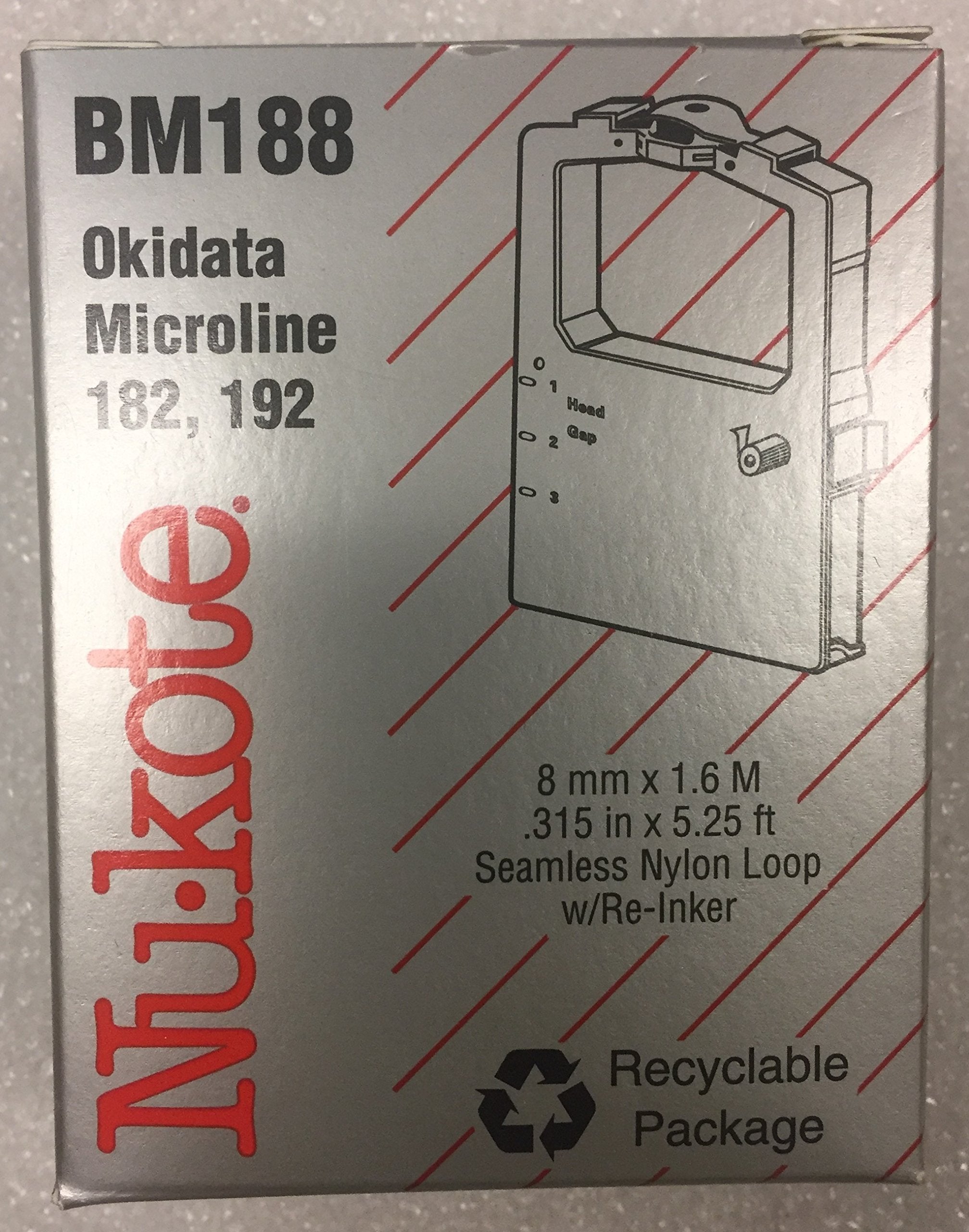 Nu Kote Model Bm188 Black Nylon Printer Ribbon