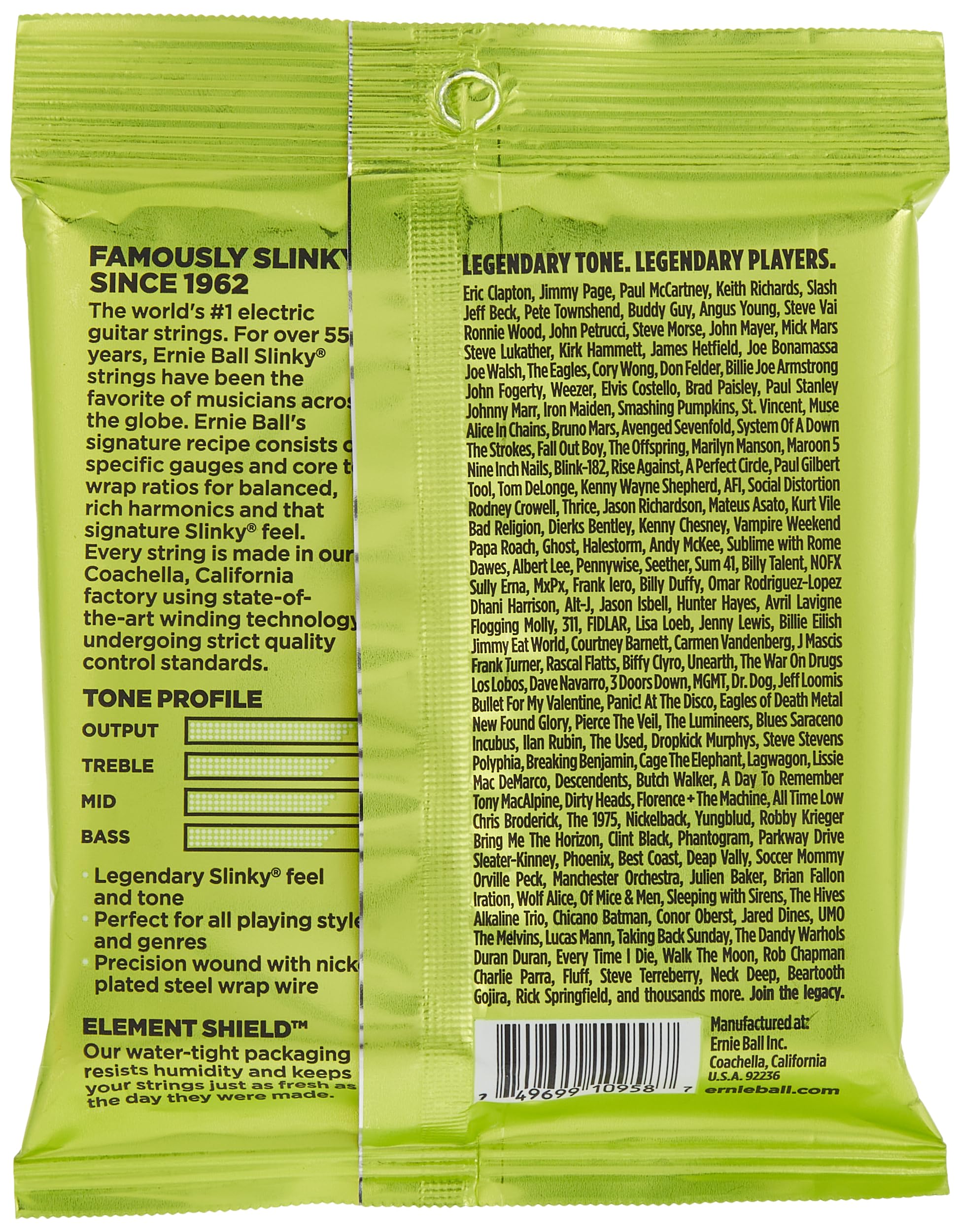 Ernie Ball 8 String Regular Slinky Nickel Wound Electric Guitar Strings, 10 74 Gauge (P02629)