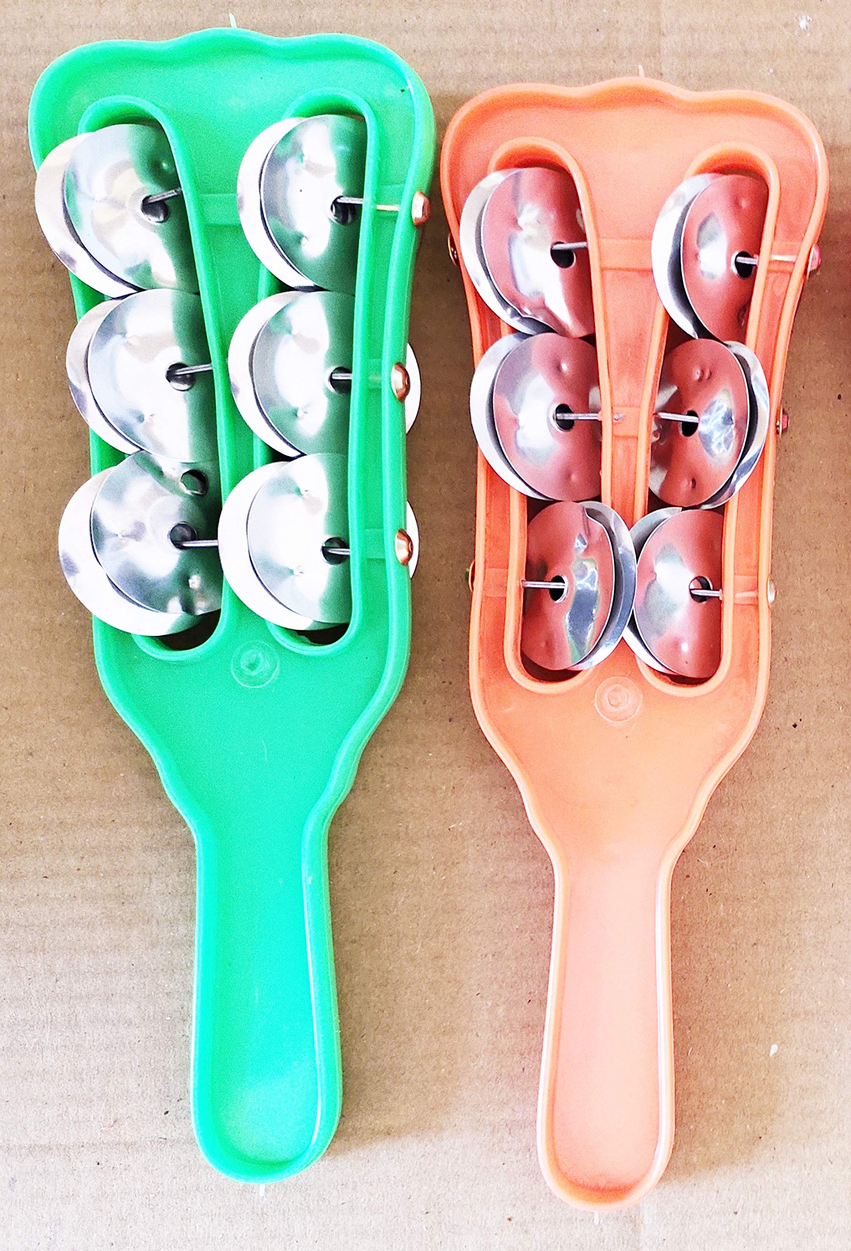 NewJaibharat Musicals Hand Percussion Jhika Khanjari 3 line 2 pcs