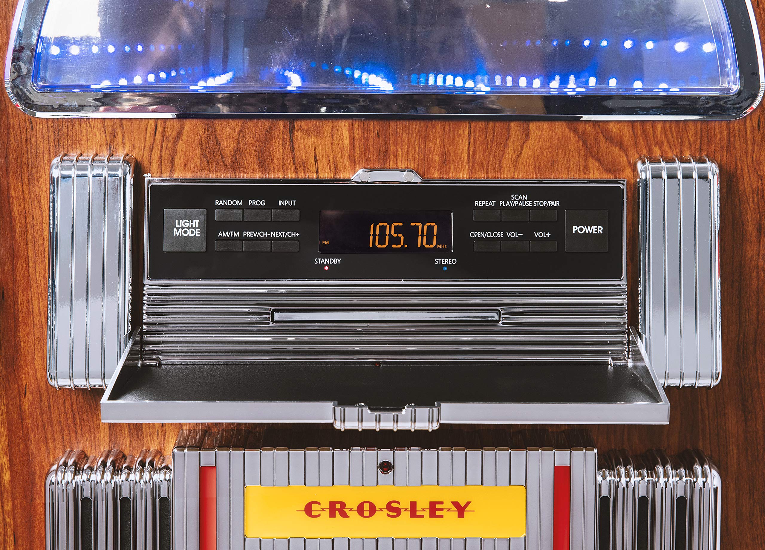 Crosley Cr1215A-Wa Jukebox, Includes Am/Fm Radio & Bluetooth Receiver & Cd Player - Walnut