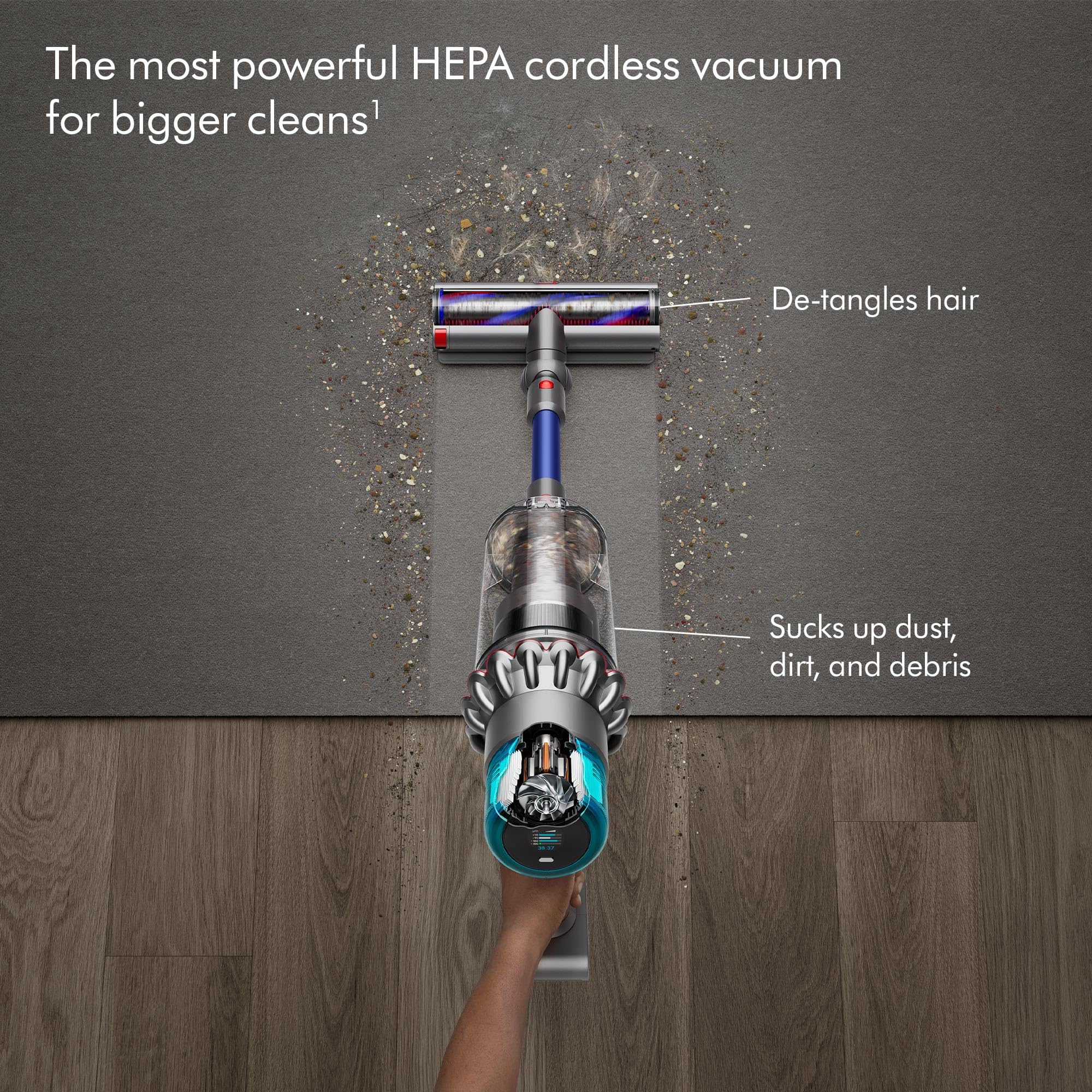 Dyson Gen5Outsize Cordless Vacuum Cleaner, Nickel/Blue, Extra Large