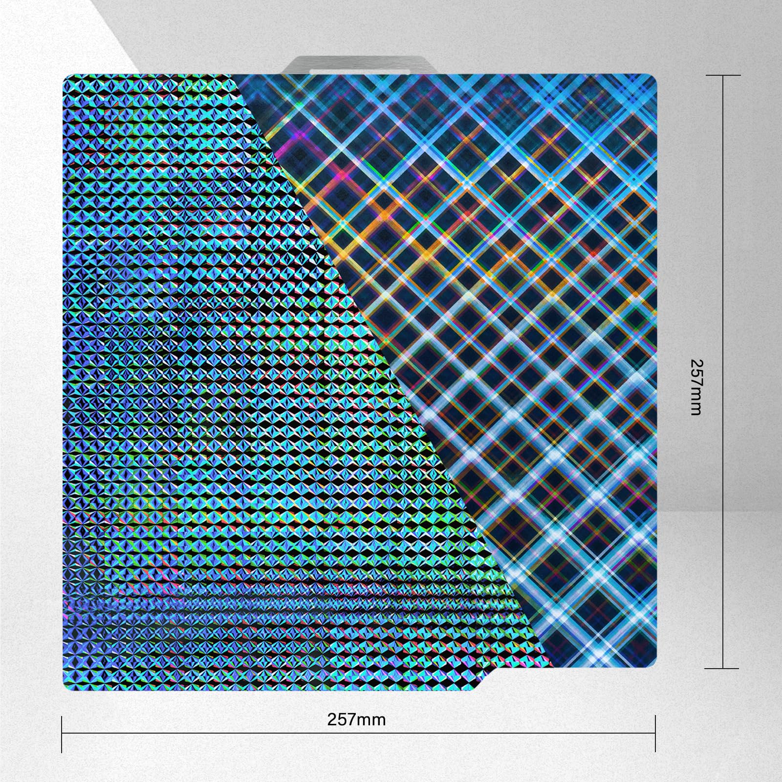 Ajoyib Pey (Lattice & Neon Network) 3D Printer Build Sheet Adhesive Print Bed Compatible With Bambu X1 / X1C / X1E / P1P / P1S /