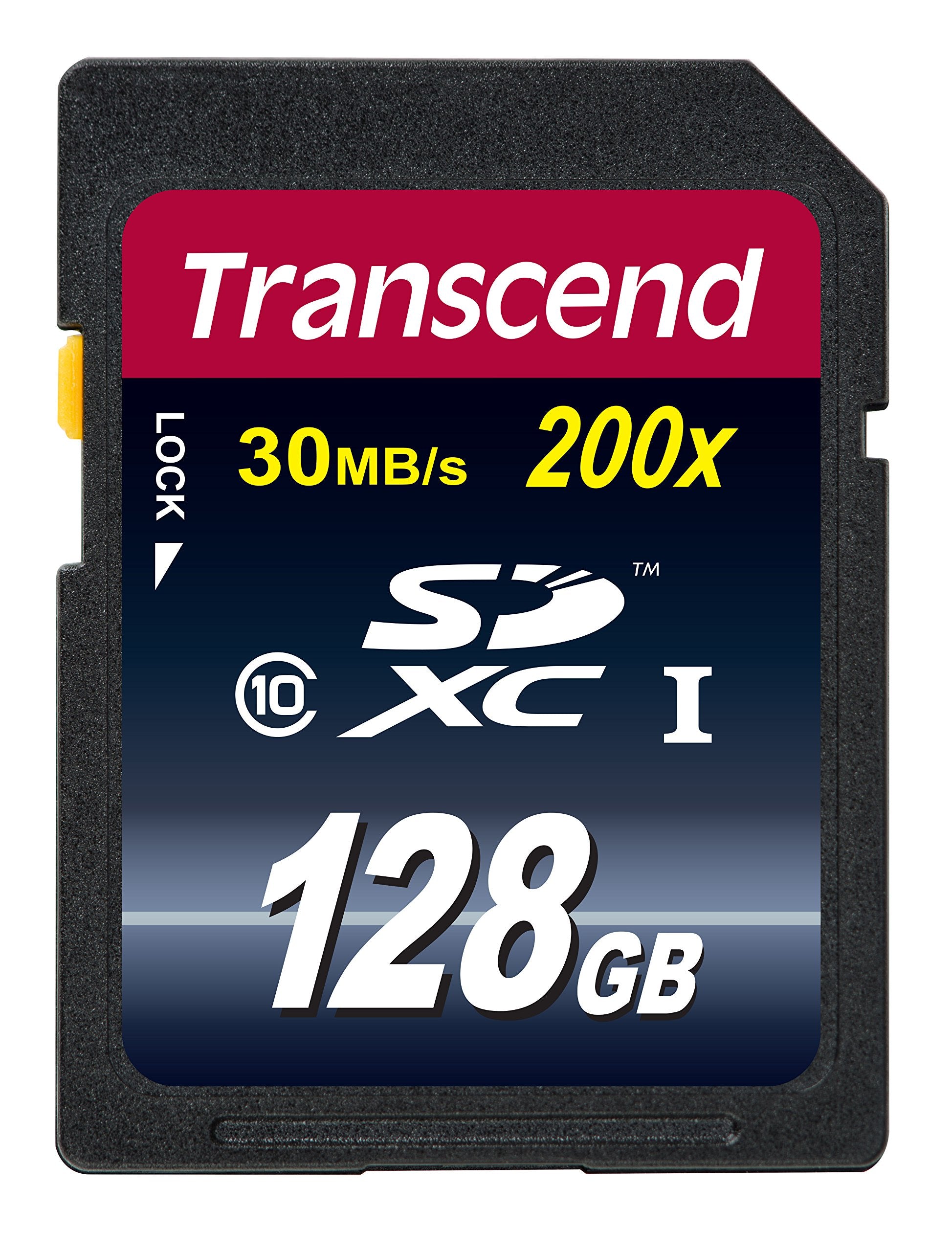 Transcend 128GB SDXC Class 10 Flash Memory Card Up to 30MB/s (TS128GSDXC10E)