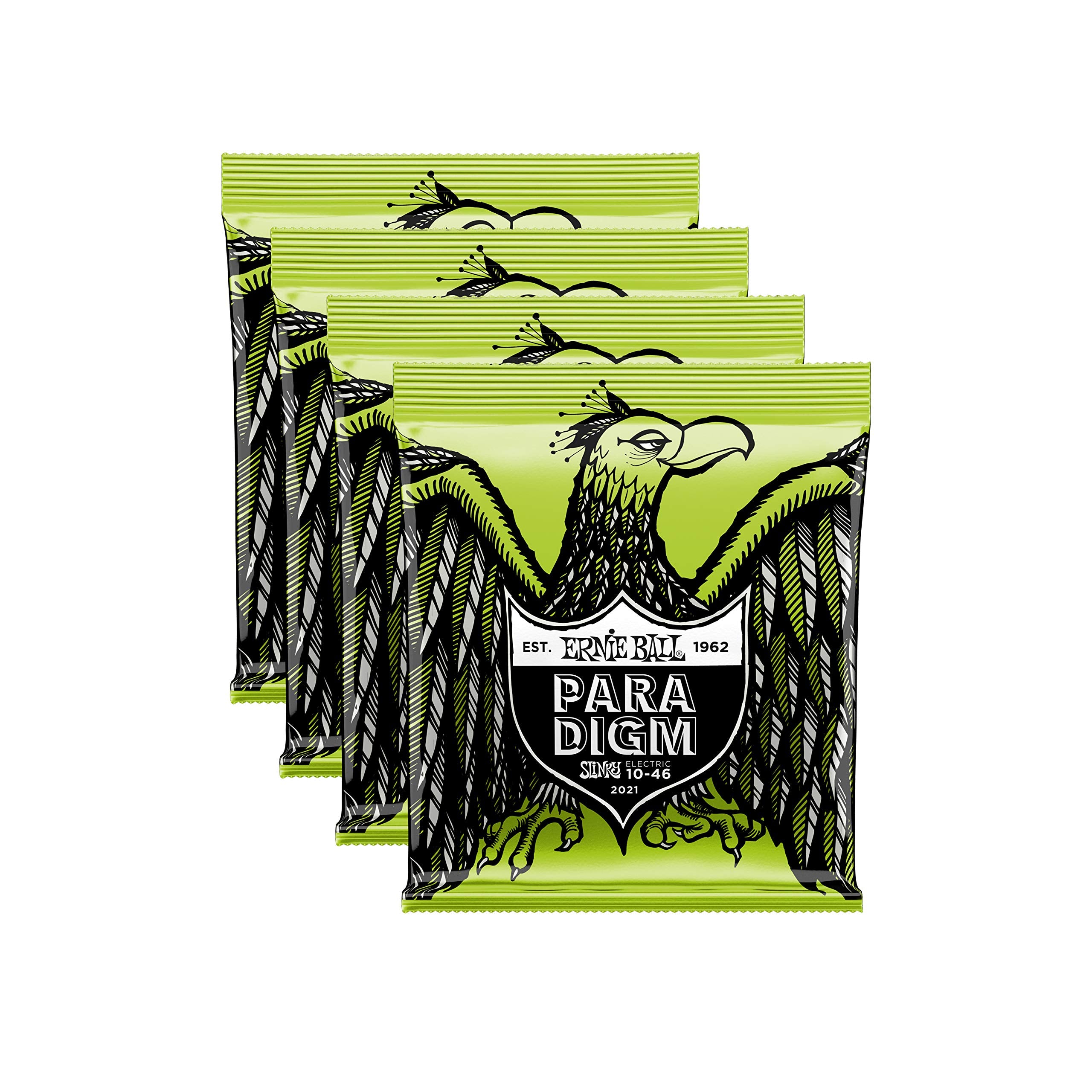 4 Pack Ernie Ball 2021 Paradigm Regular Slinky Electric Guitar Strings .010 .046