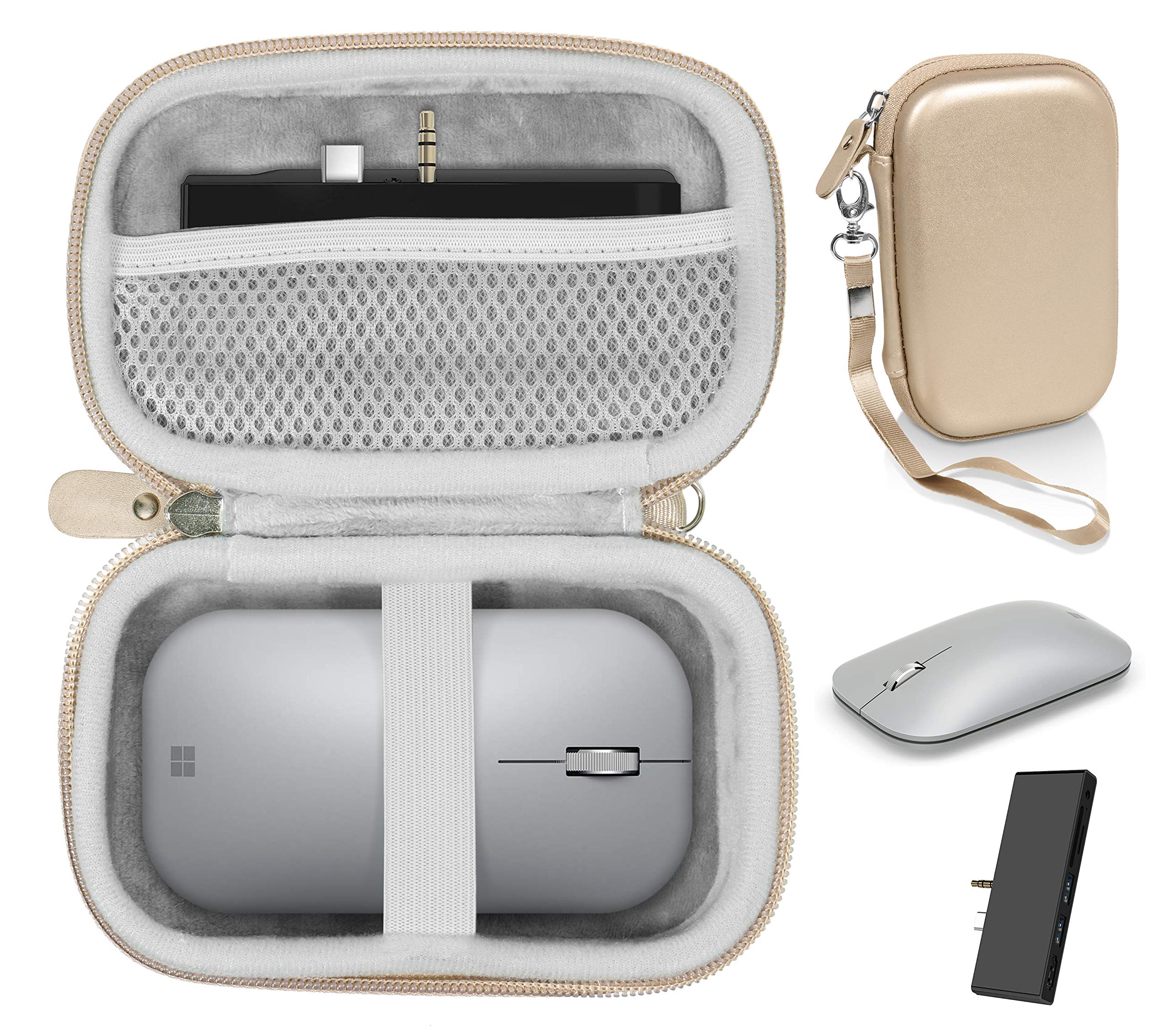 Getgear Surface Accessories Case For Microsoft Surface Mouse, Arc Mouse, Surface Dock Station, Surface Go Usb C Hub, Usb C , Typ