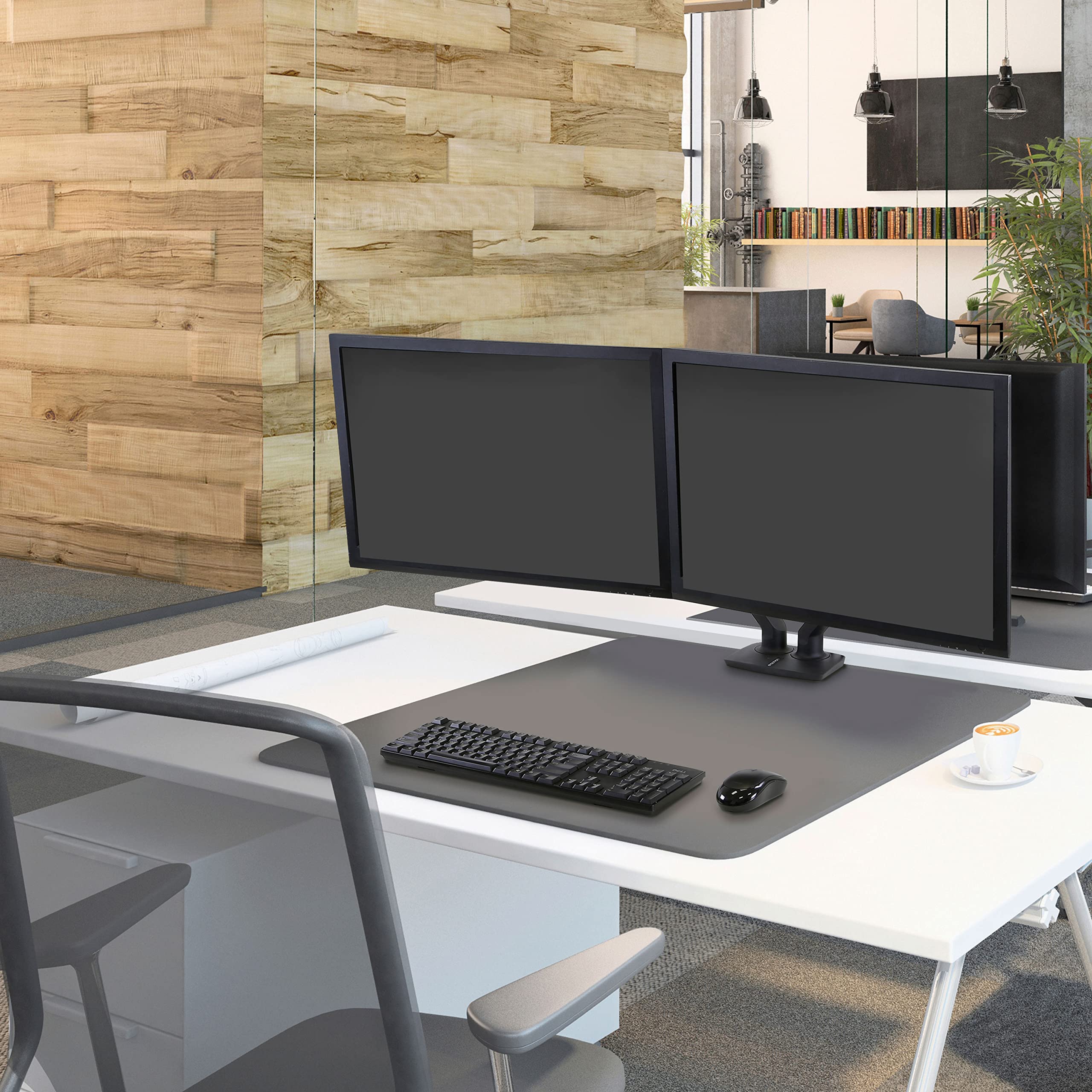 Ergotron � MXV Dual Monitor Arm, VESA Desk Mount � for 2 Monitors Up to 24 Inches, 7 to 20 lbs Each � Matte Black
